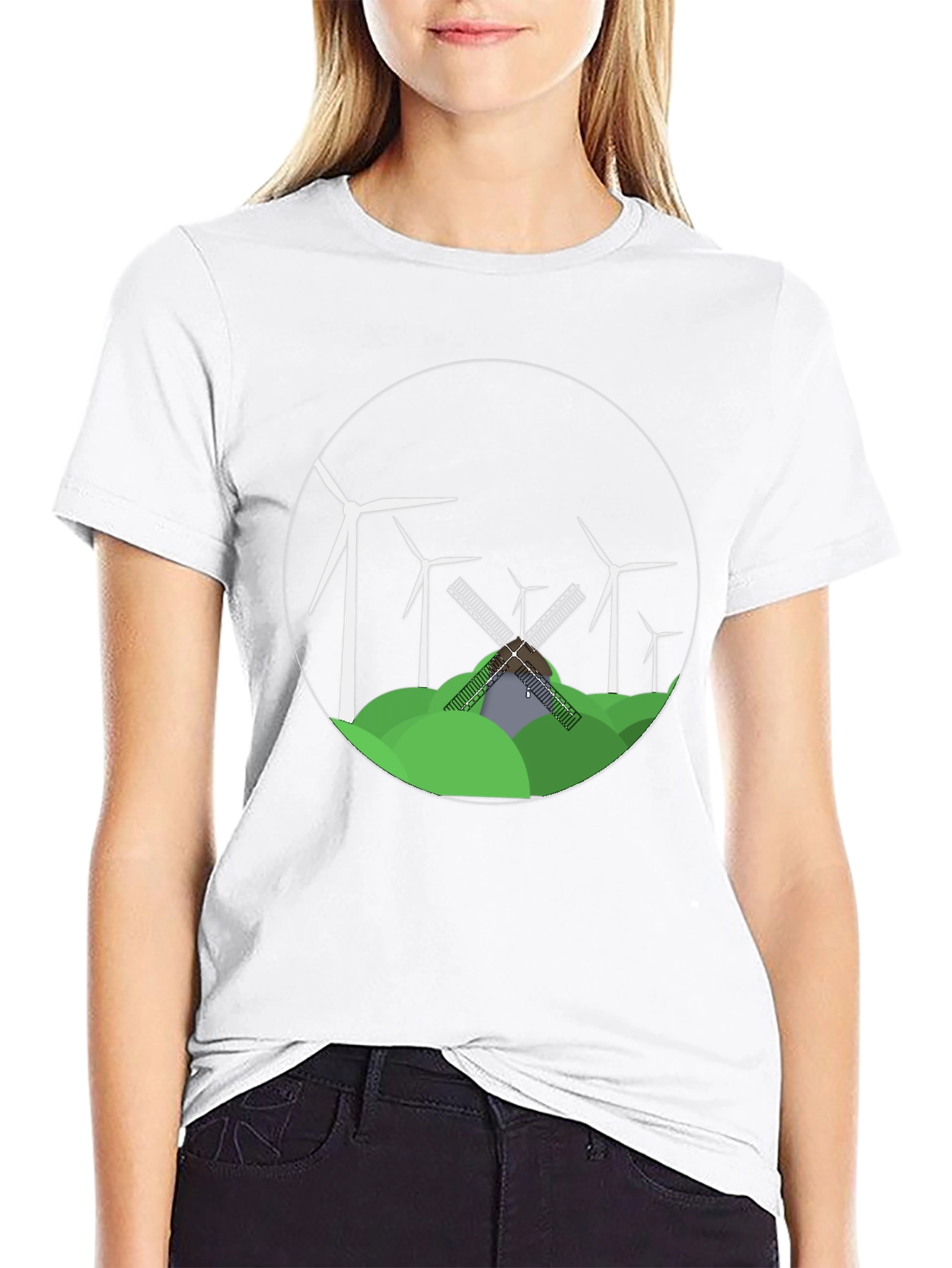 Windmill Graphic Tee - Eco-Friendly Design