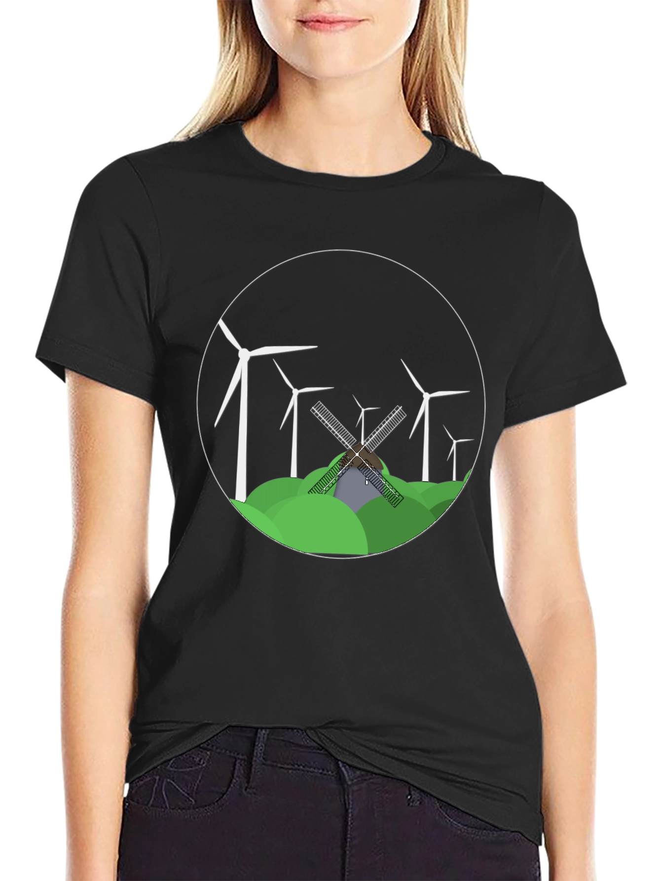 Windmill Graphic Tee - Eco-Friendly Design