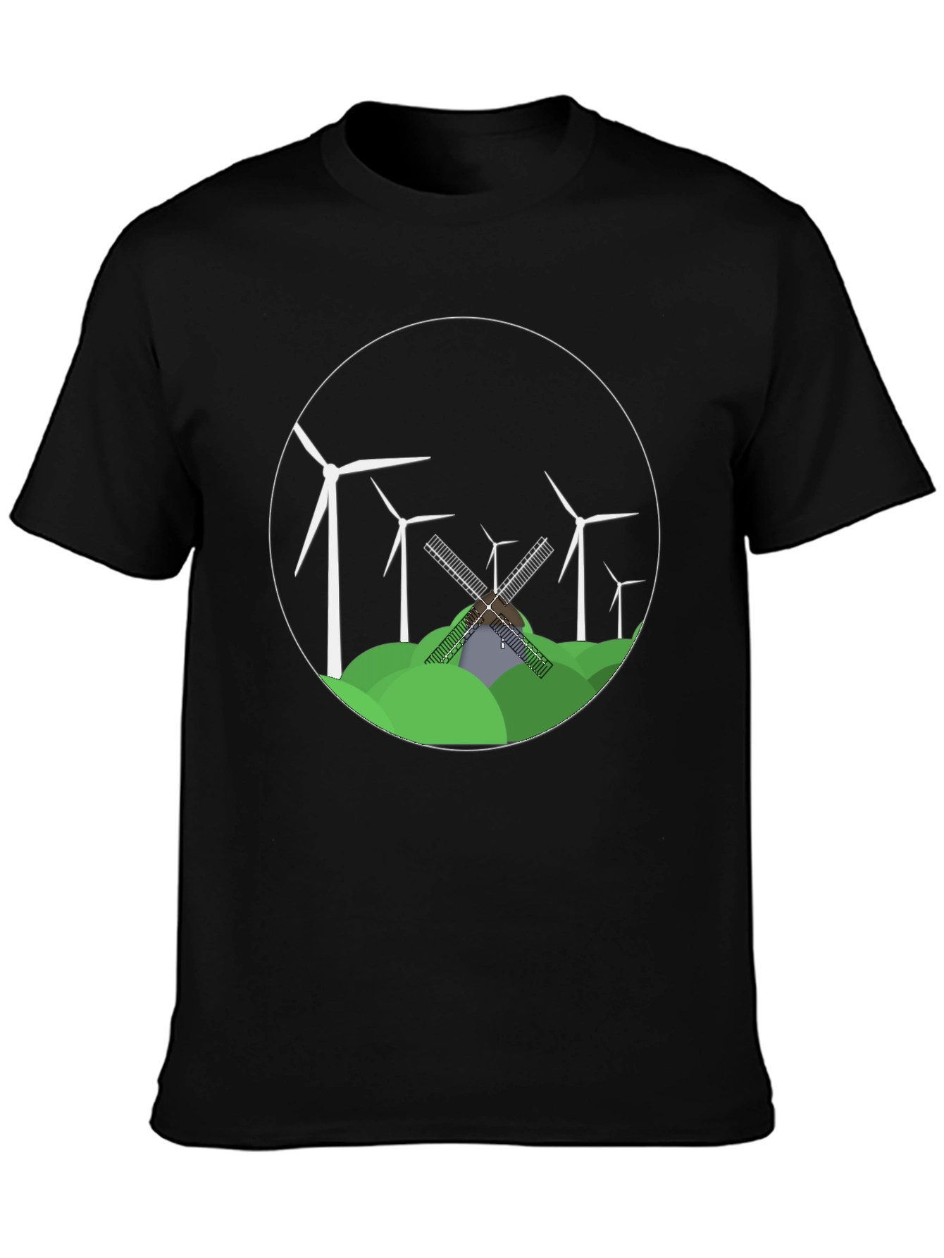 Windmill Graphic Tee - Eco-Friendly Design