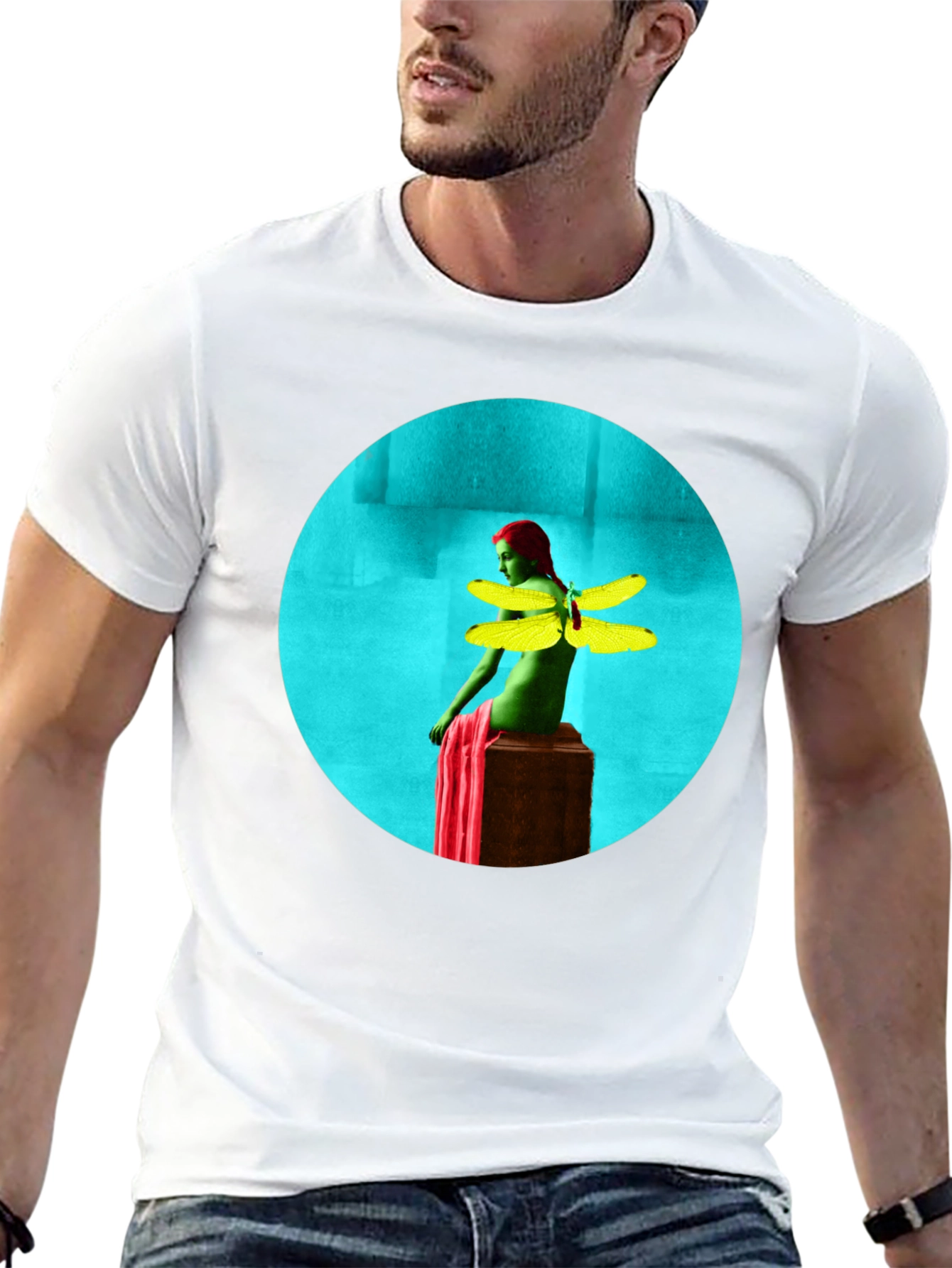 Artistic Graphic Tee - Dragonfly Woman