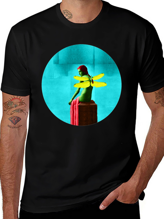 Artistic Graphic Tee - Dragonfly Woman