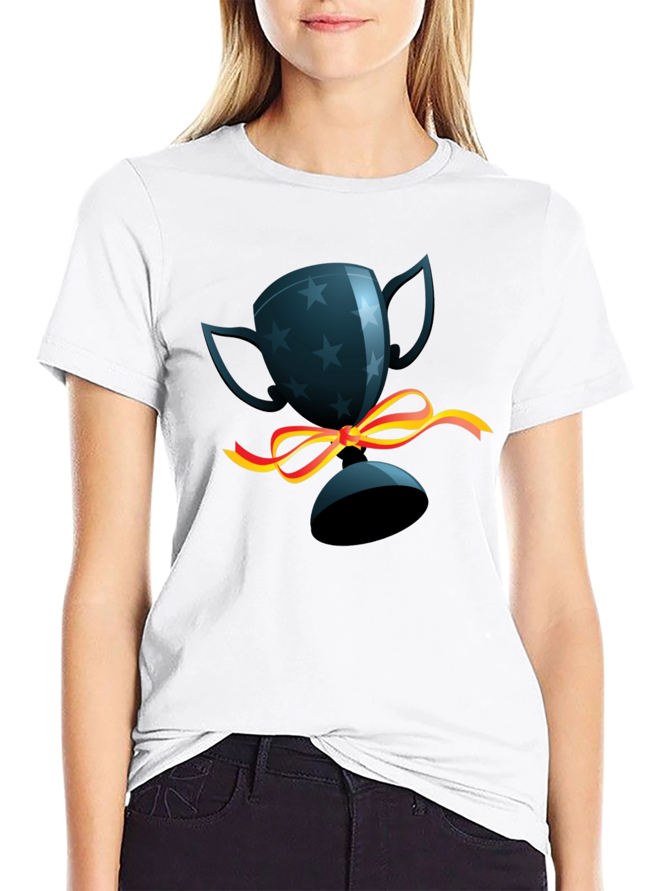 Black Trophy Graphic Tee - Mens Casual Shirt