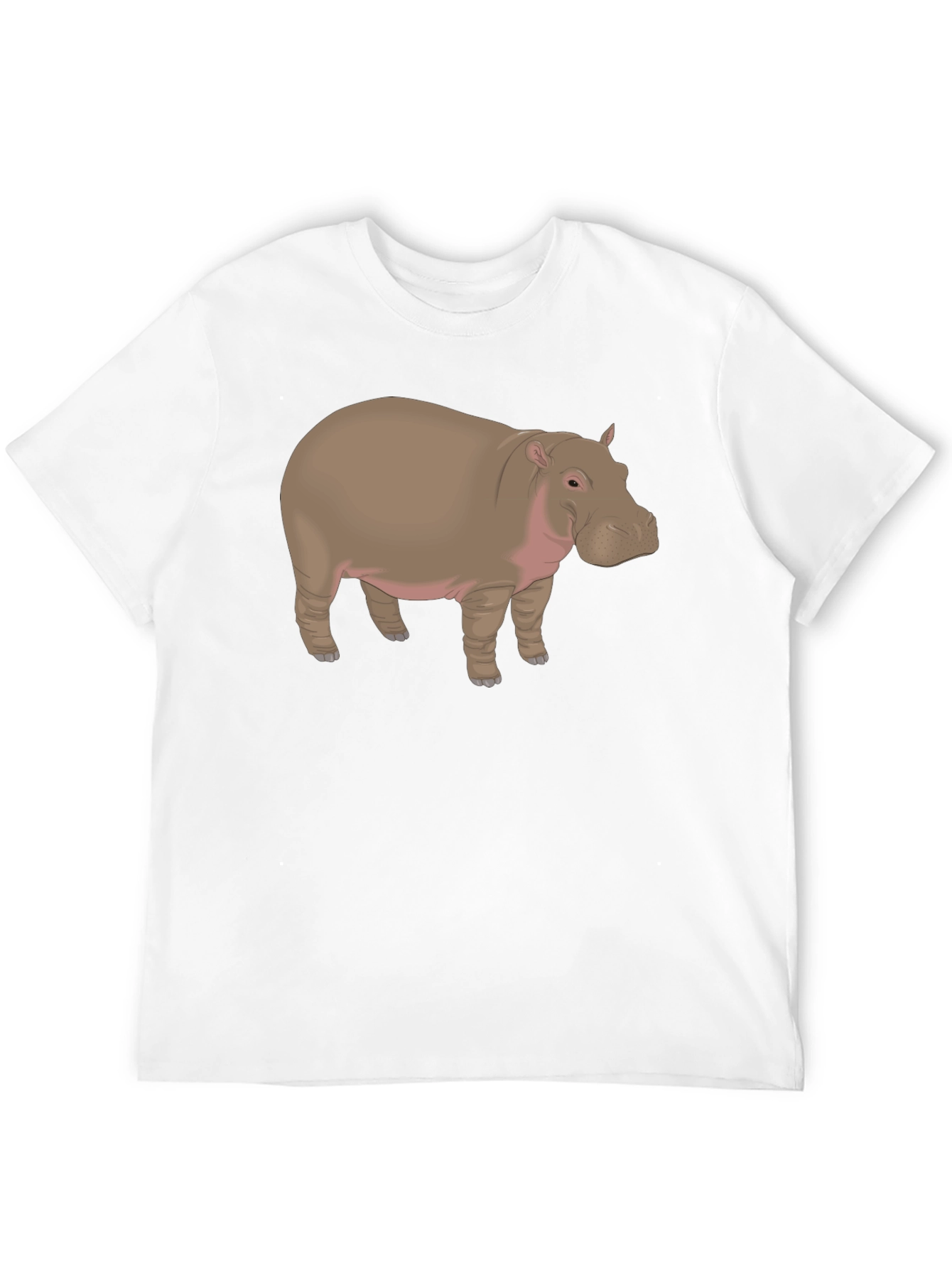 Hippo Graphic Tee - Black Cotton T-Shirt
