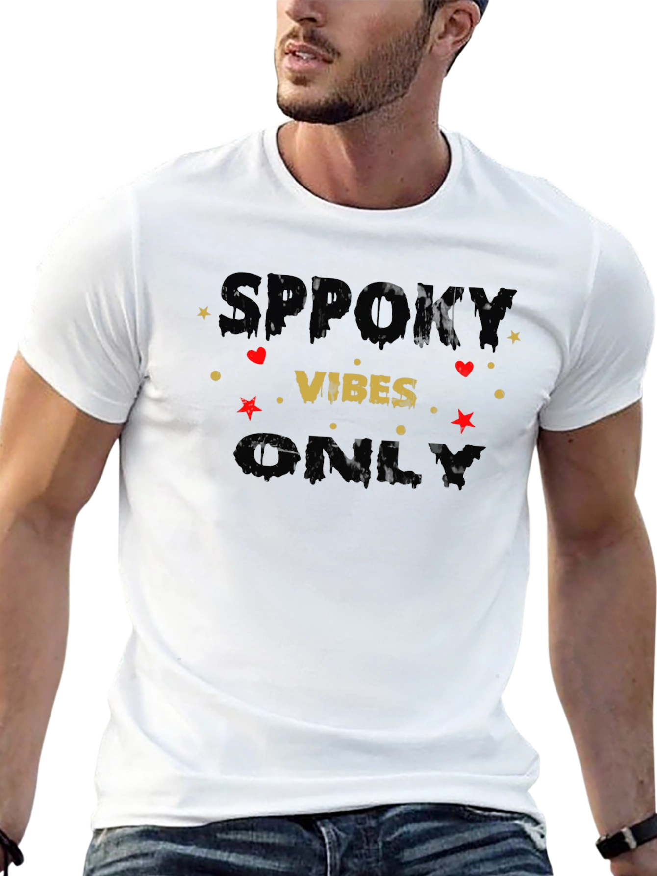 Spooky Vibes Only Graphic T-Shirt - Halloween Edition