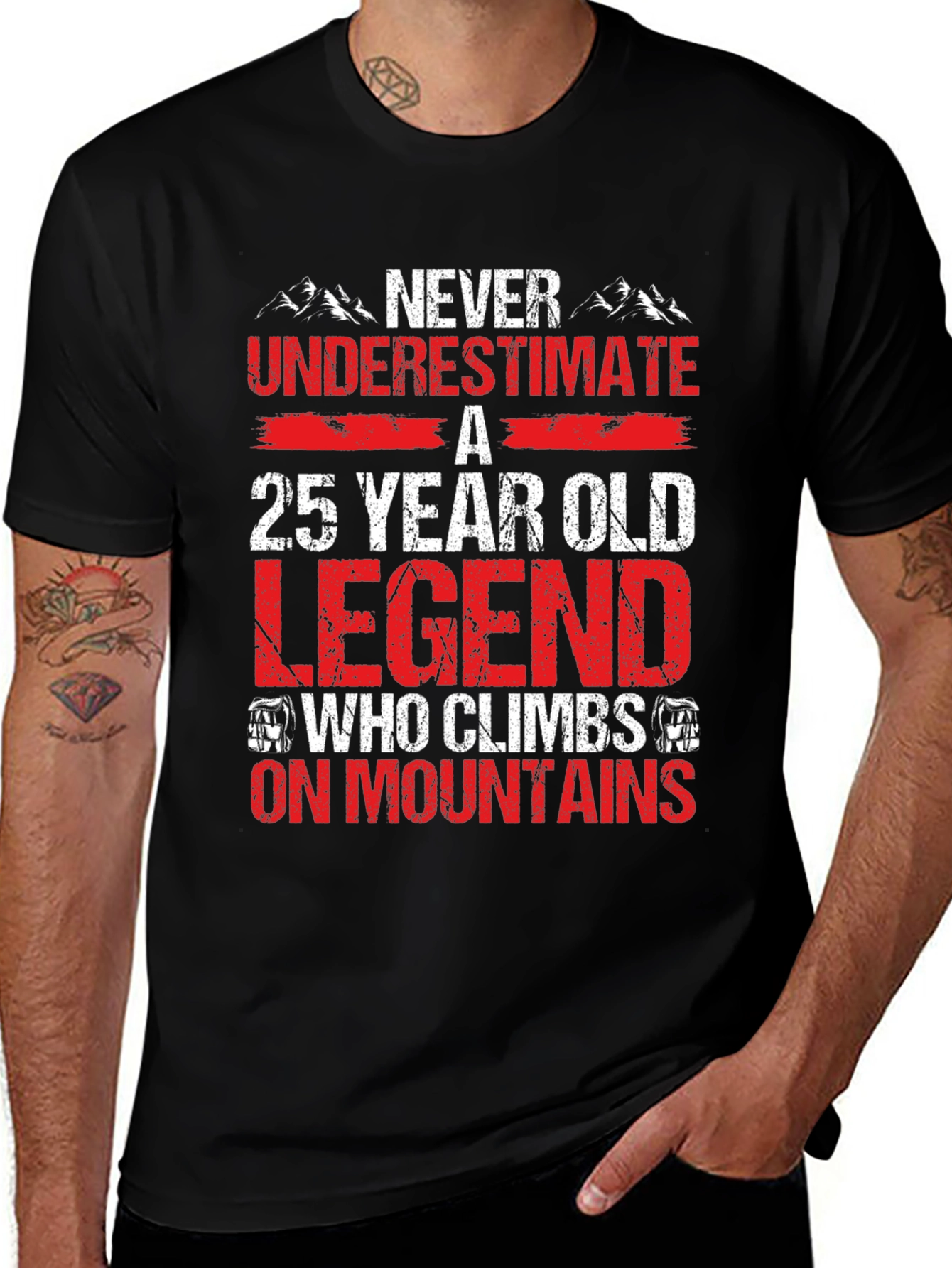 25 Year Old Legend Mountain Climber T-Shirt