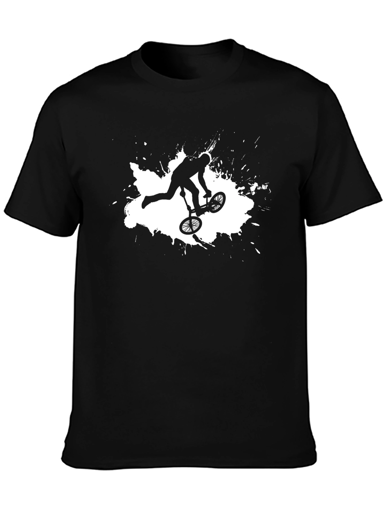 BMX Rider Graphic Tee - Cool Black Cotton Shirt