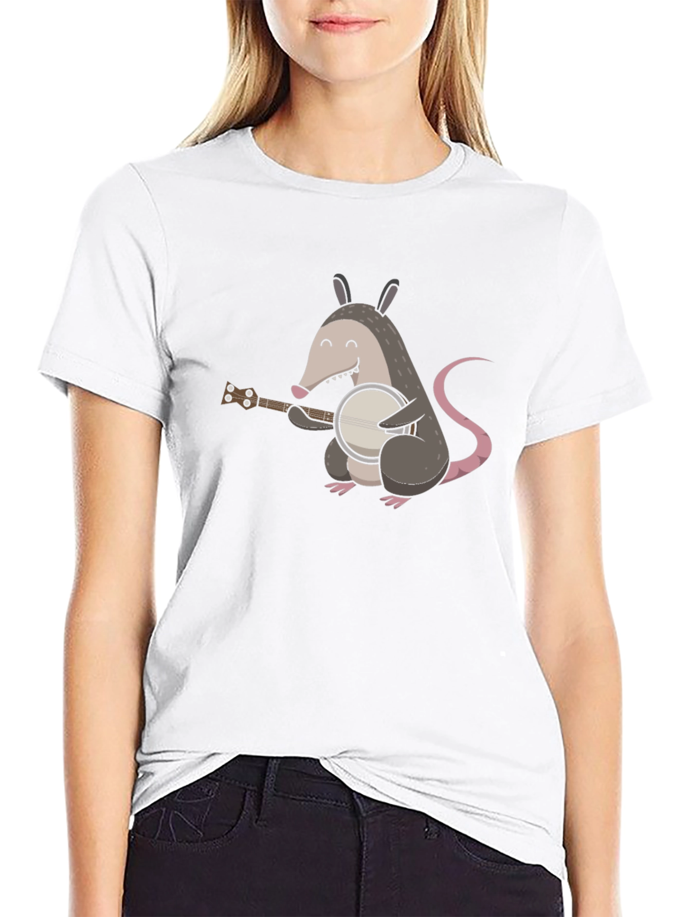 Opossum Banjo T-Shirt - Music Animal Tee