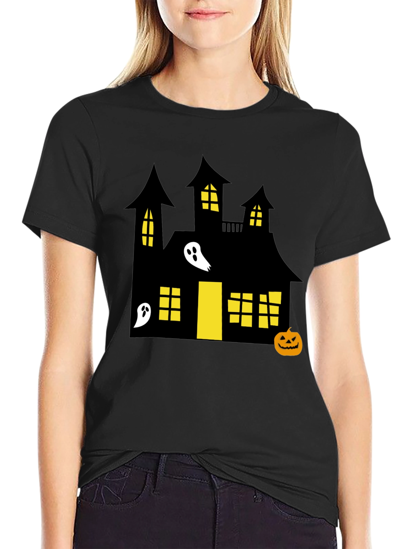 Spooky Halloween Haunted House T-Shirt