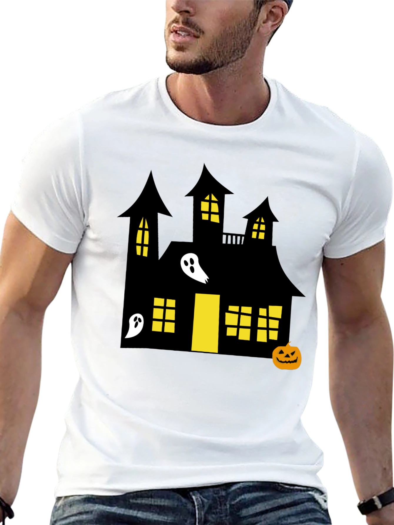 Spooky Halloween Haunted House T-Shirt