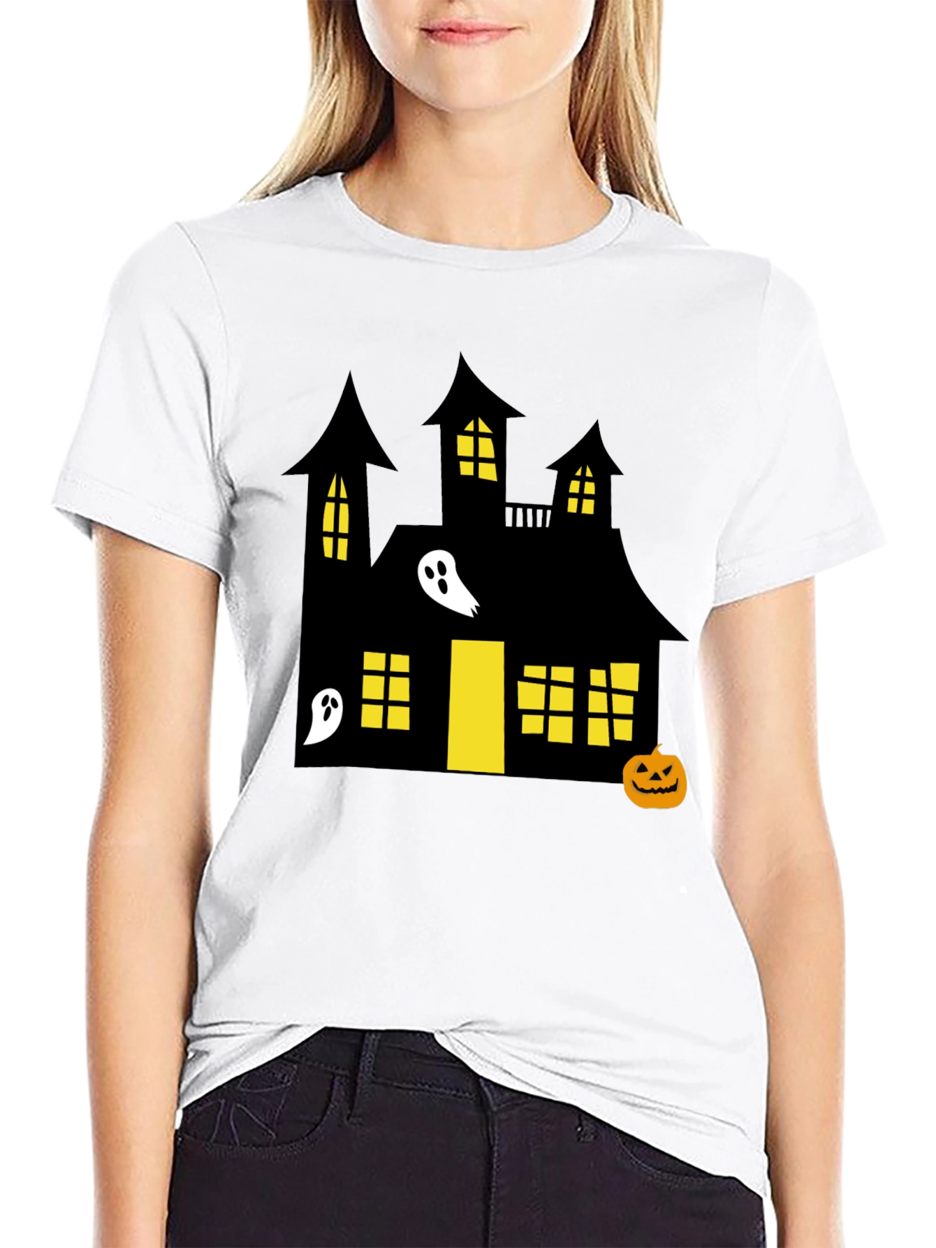 Spooky Halloween Haunted House T-Shirt