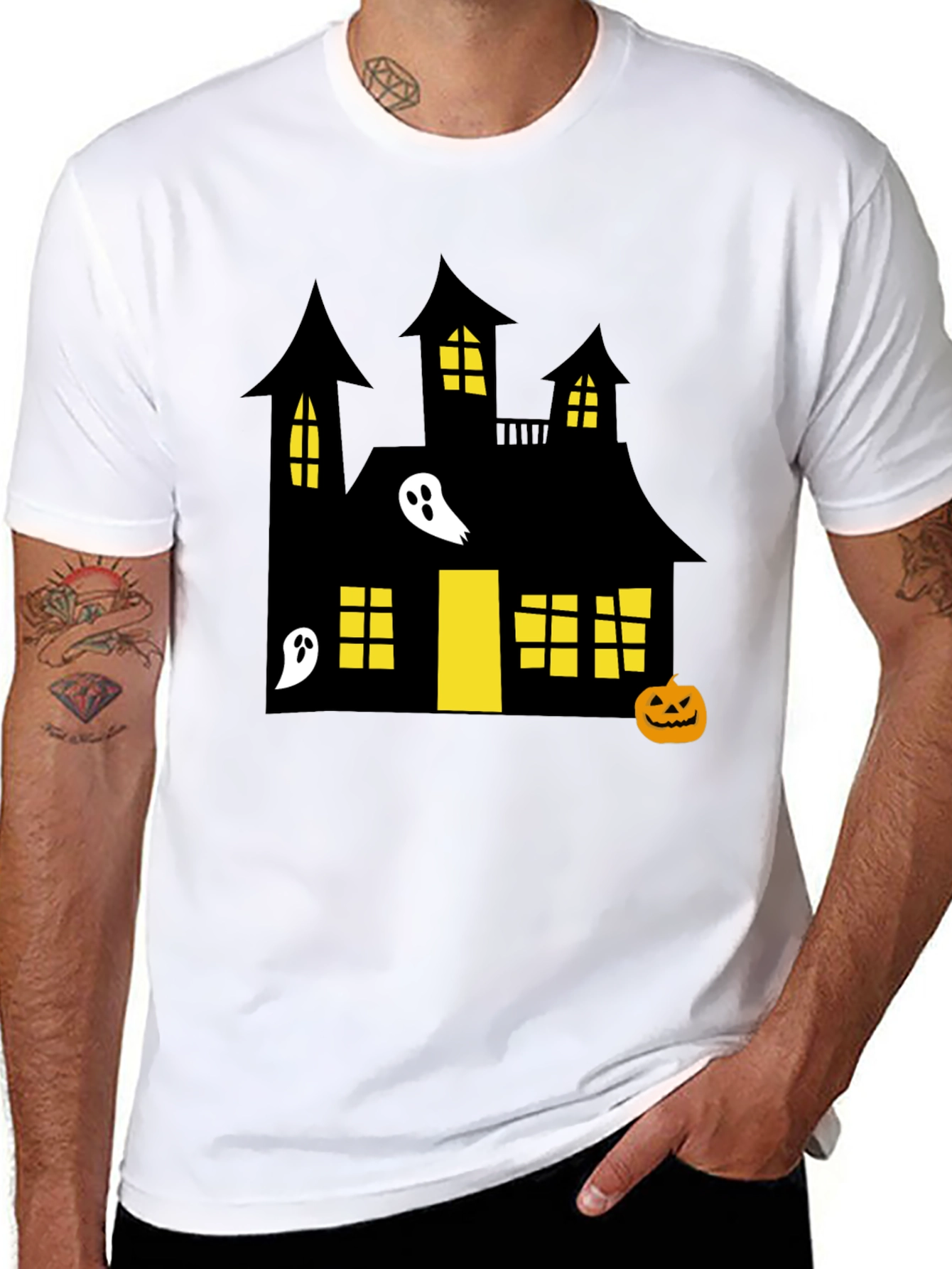 Spooky Halloween Haunted House T-Shirt