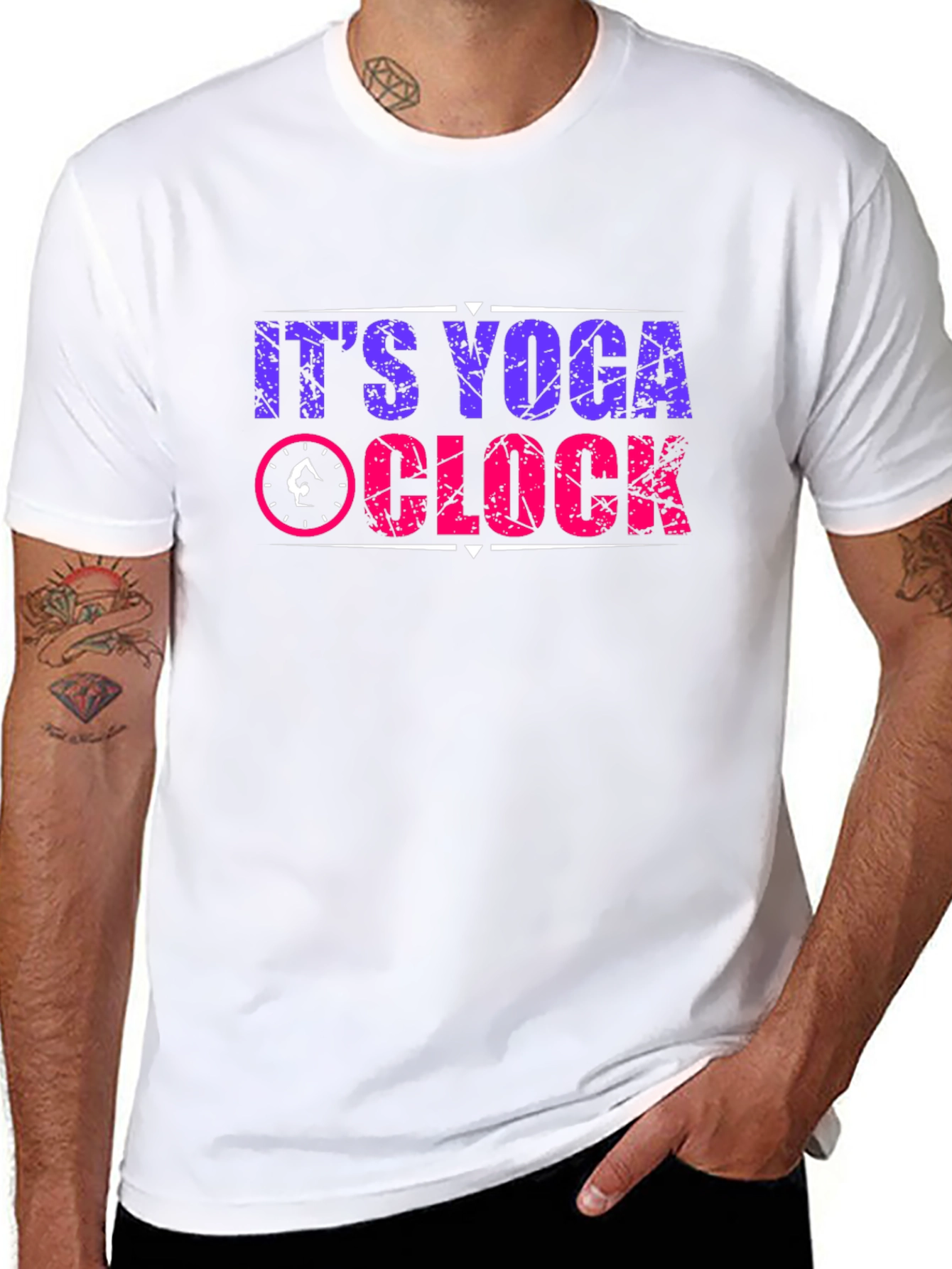Yoga Clock Graphic T-Shirt