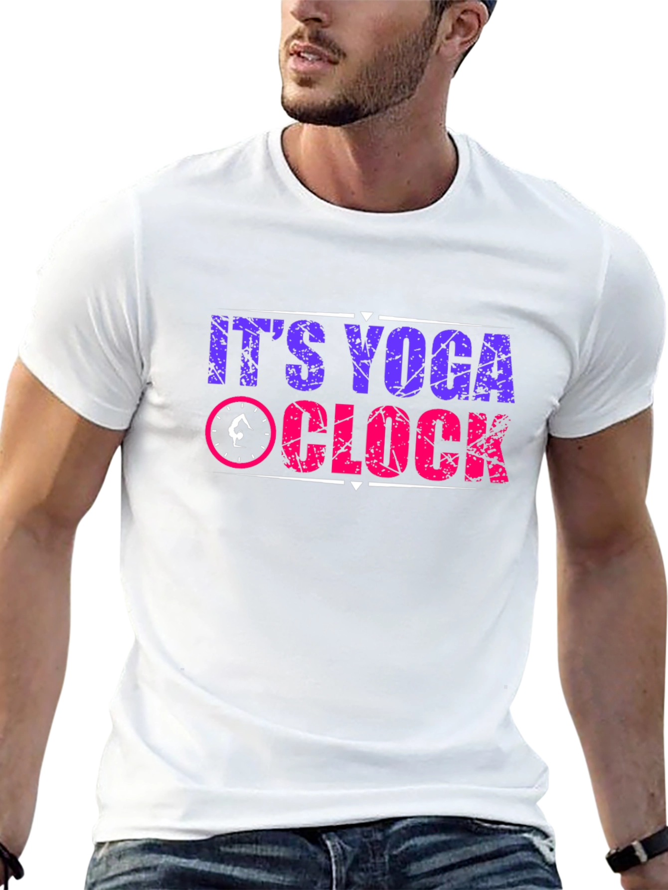 Yoga Clock Graphic T-Shirt