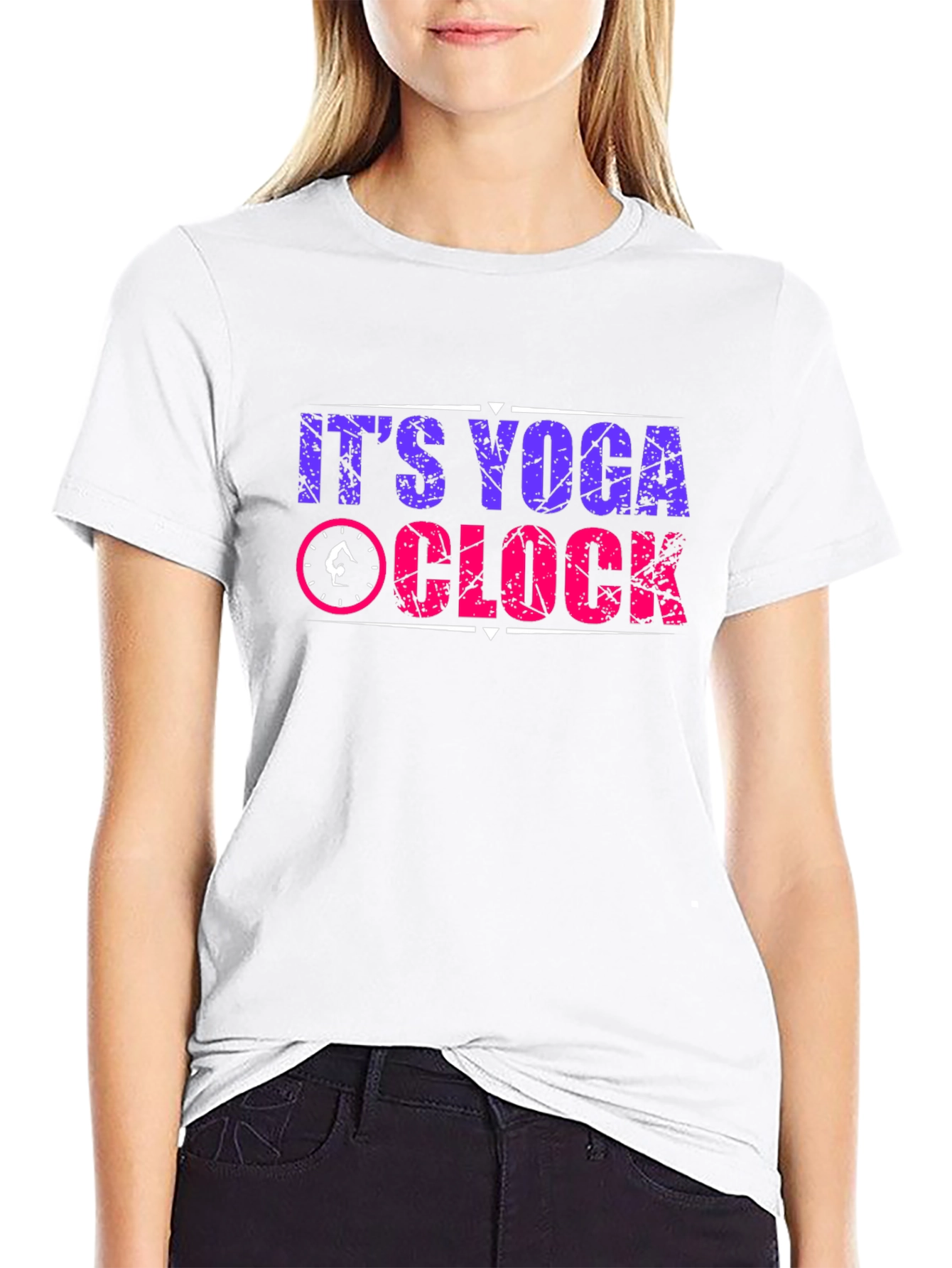 Yoga Clock Graphic T-Shirt