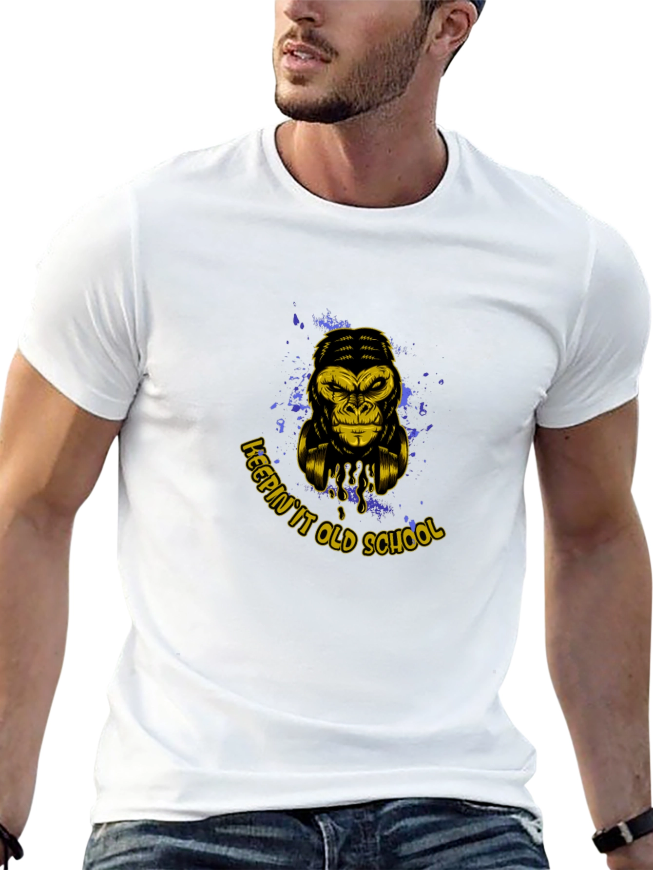 Keepin It Old School Gorilla Graphic T-Shirt