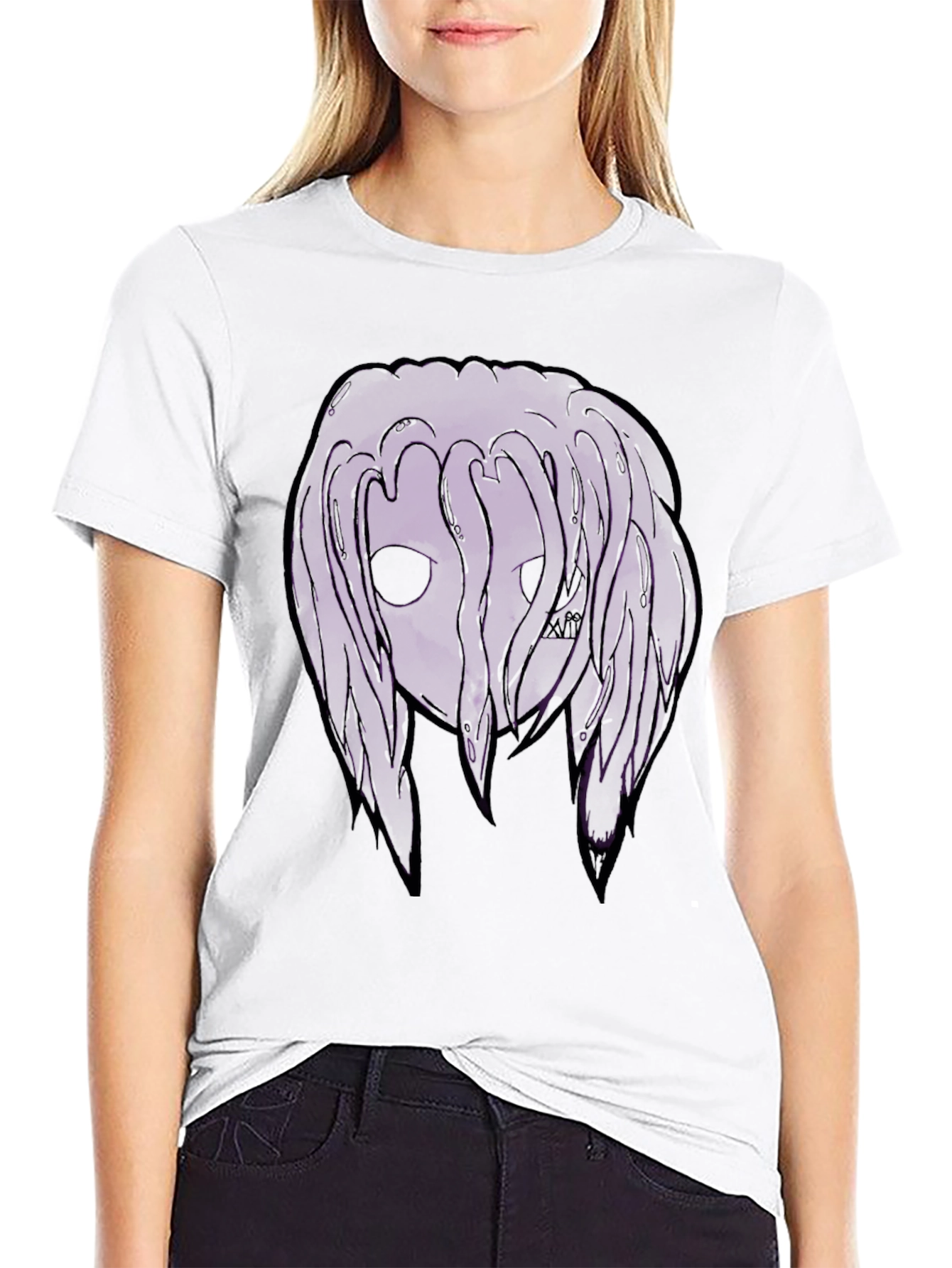 Dark Purple Graphic Print T-Shirt