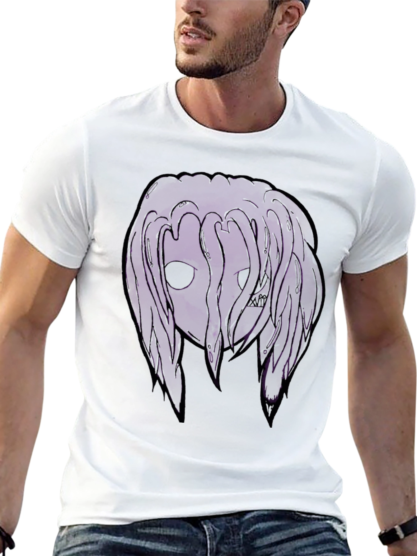 Dark Purple Graphic Print T-Shirt