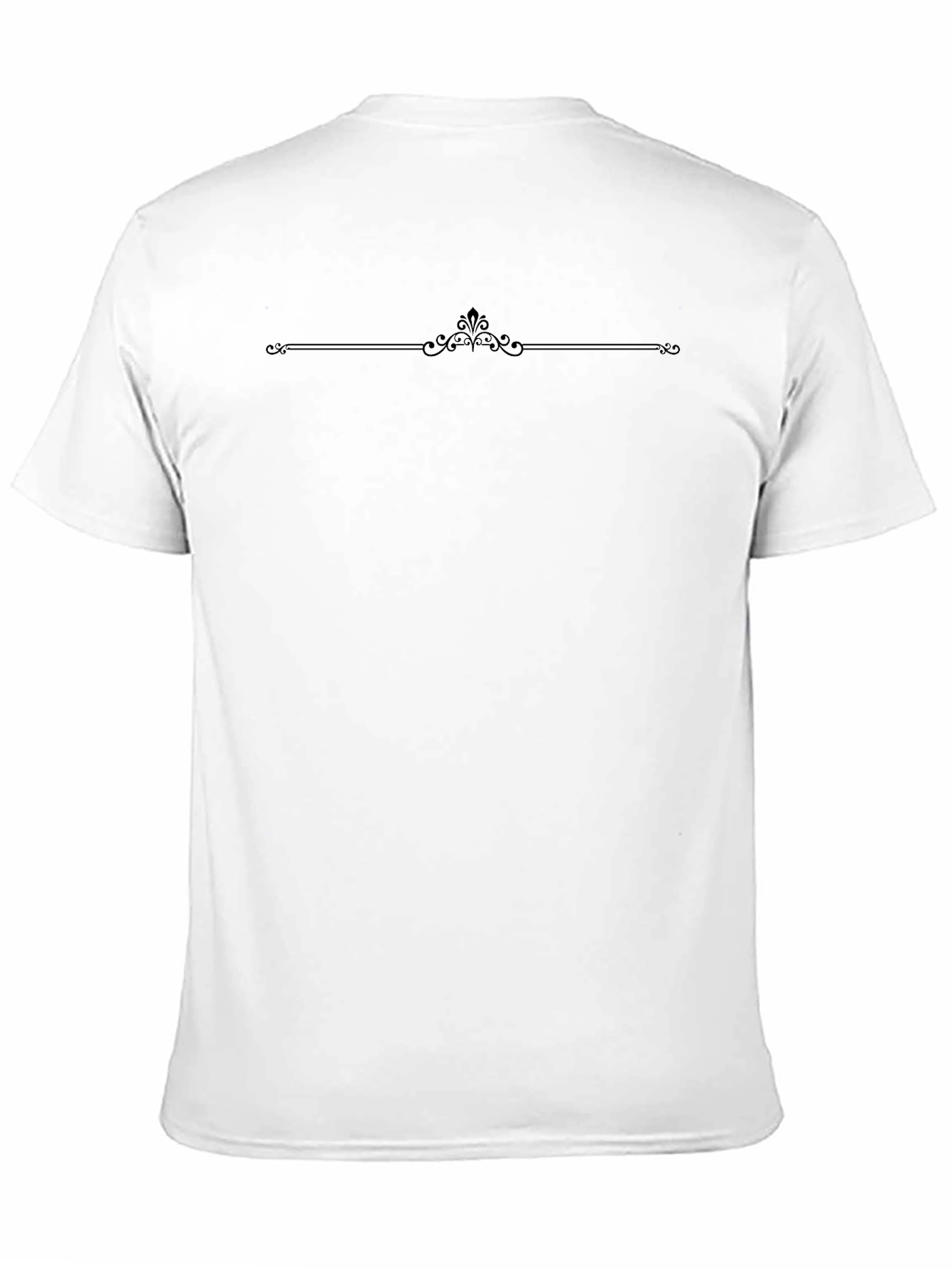 Elegant Black T-Shirt with Decorative Line