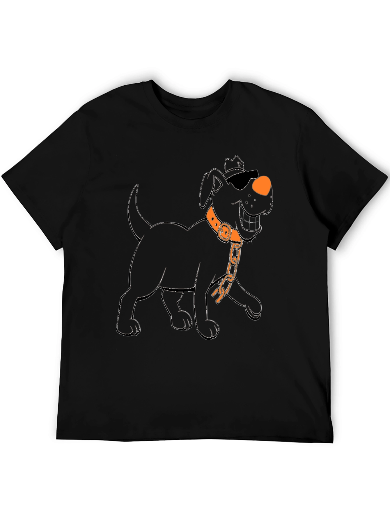 Cool Dog Graphic Tee - Black Cotton T-Shirt