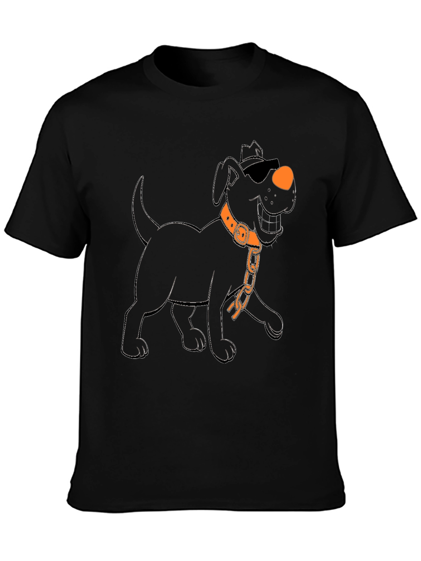 Cool Dog Graphic Tee - Black Cotton T-Shirt