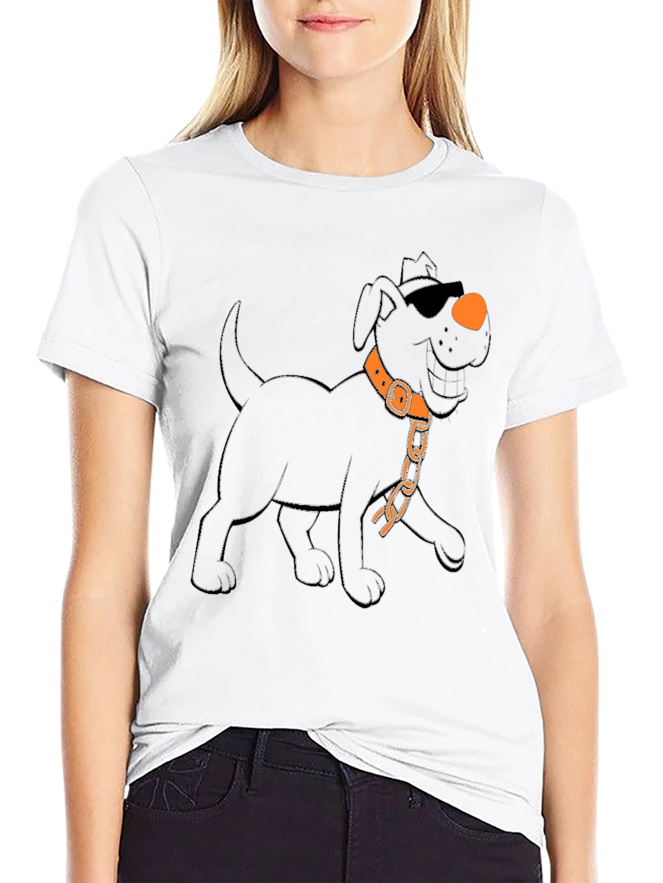 Cool Dog Graphic Tee - Black Cotton T-Shirt