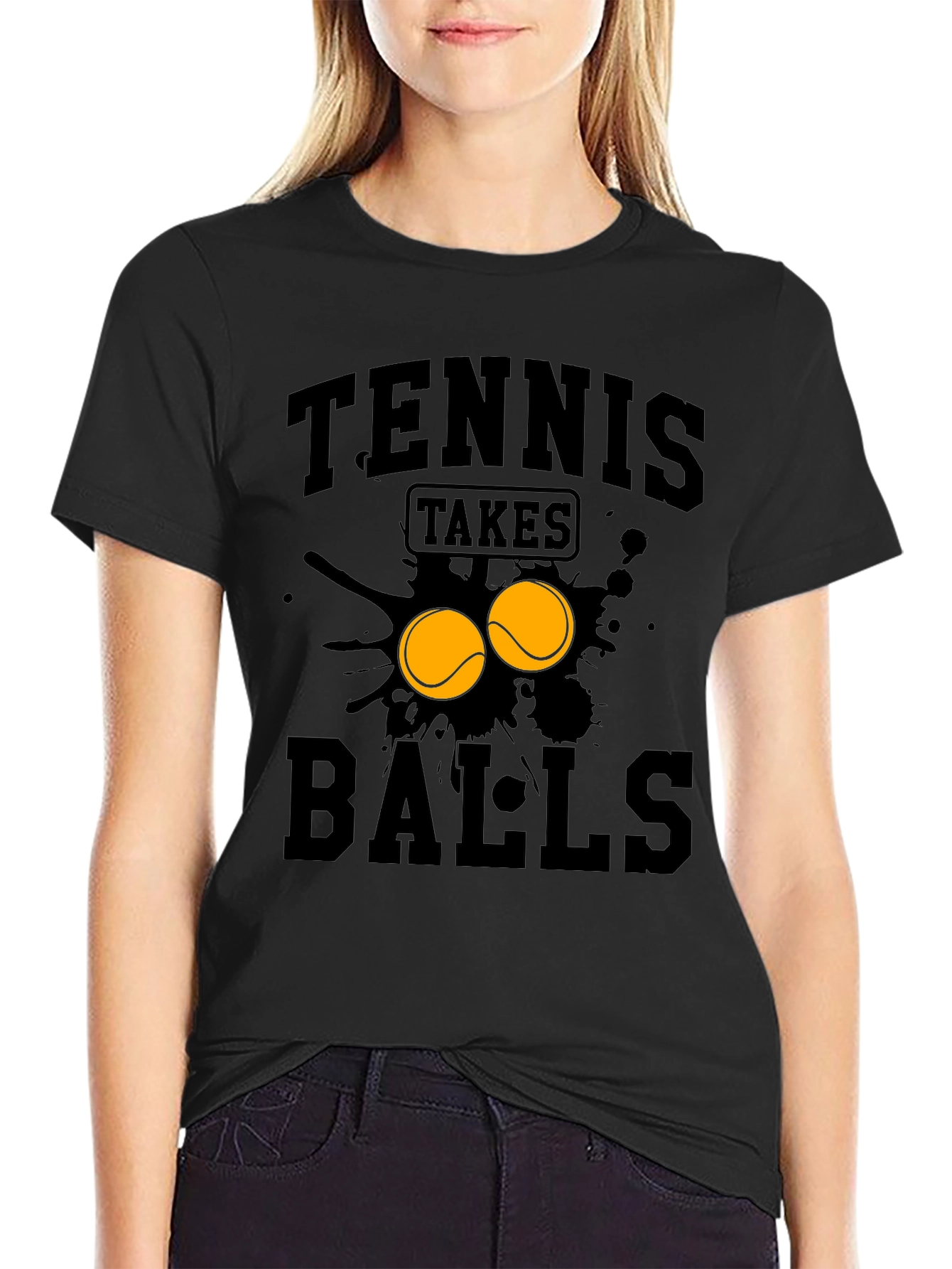 Tennis Takes Balls Graphic T-Shirt