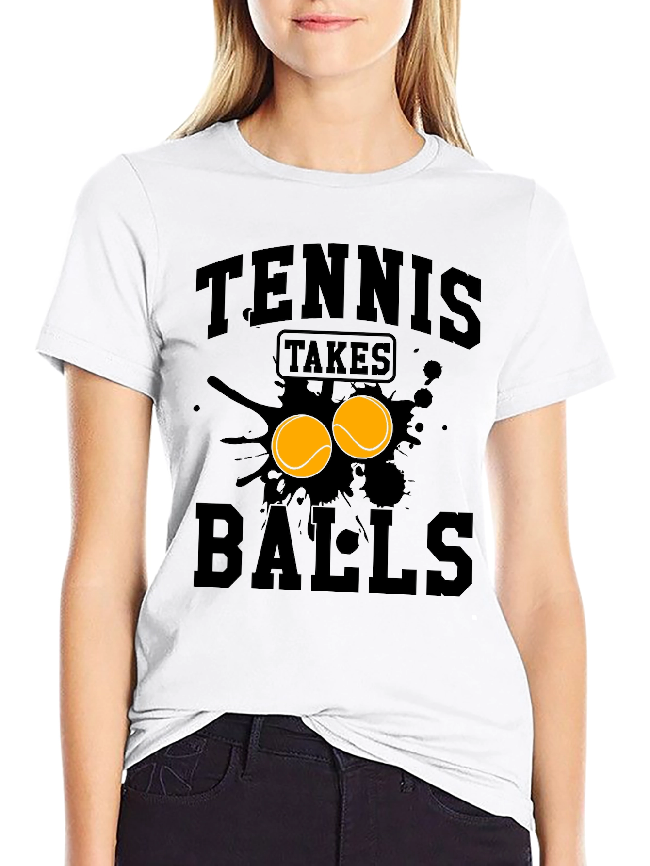 Tennis Takes Balls Graphic T-Shirt