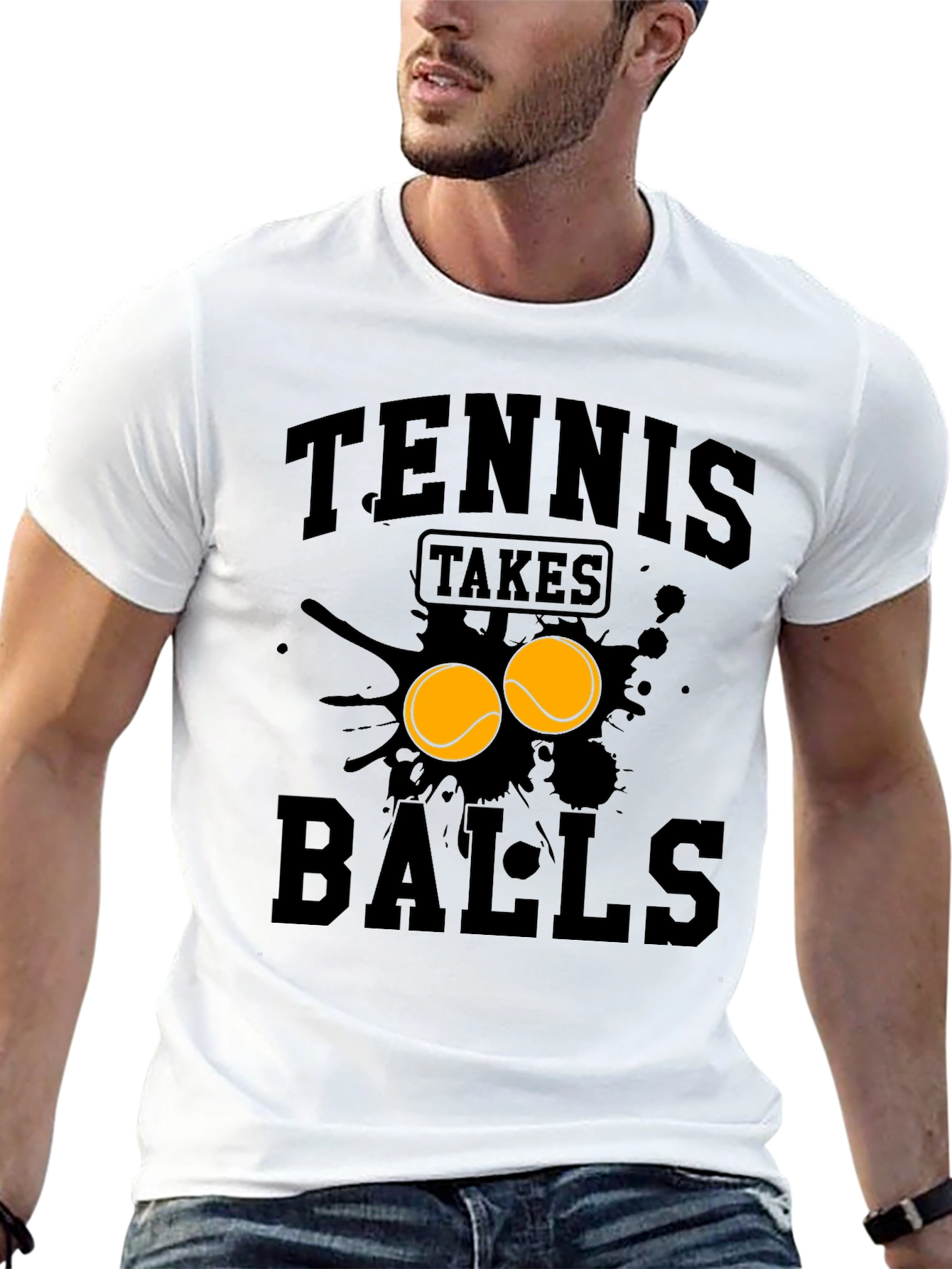 Tennis Takes Balls Graphic T-Shirt