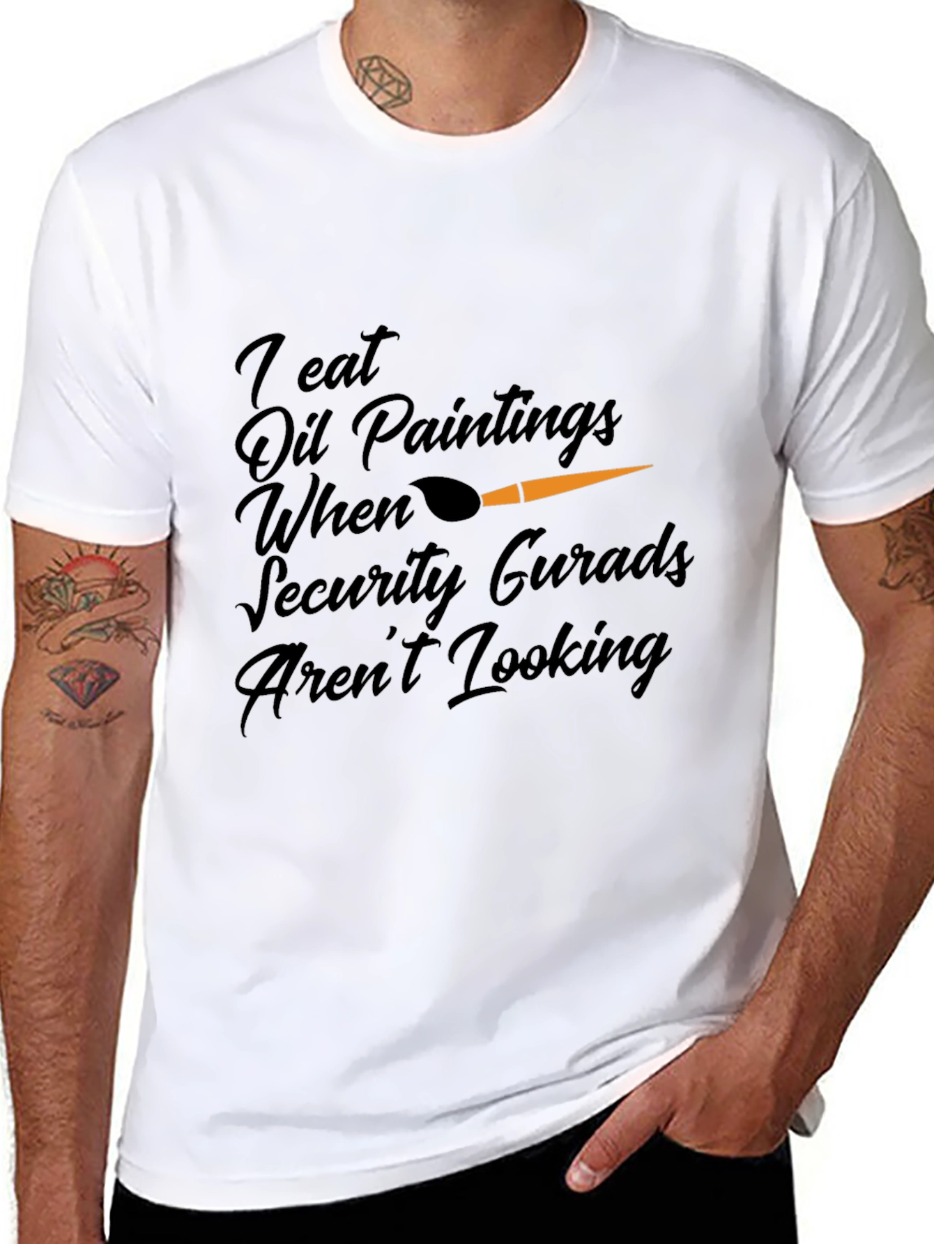 Funny Oil Painting Eater Graphic T-Shirt