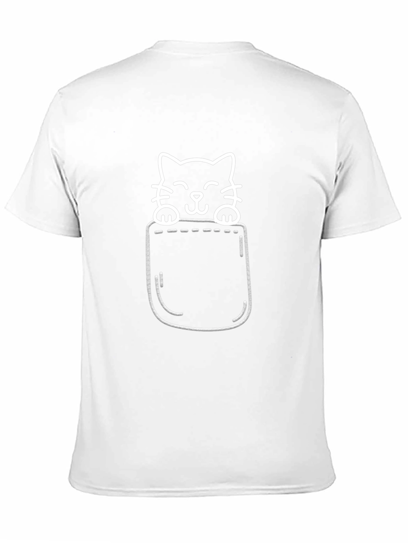 Cute Pocket Cat T-Shirt - Black Graphic Tee