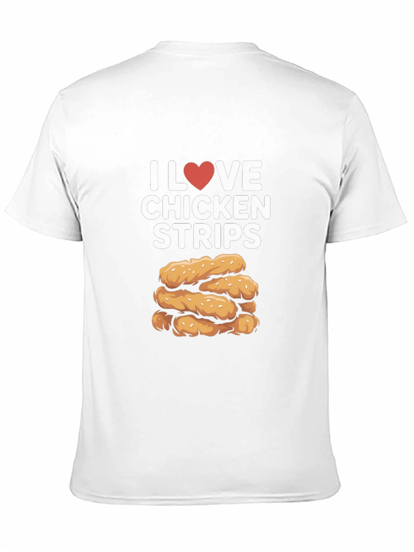 I Love Chicken Strips Black T-Shirt