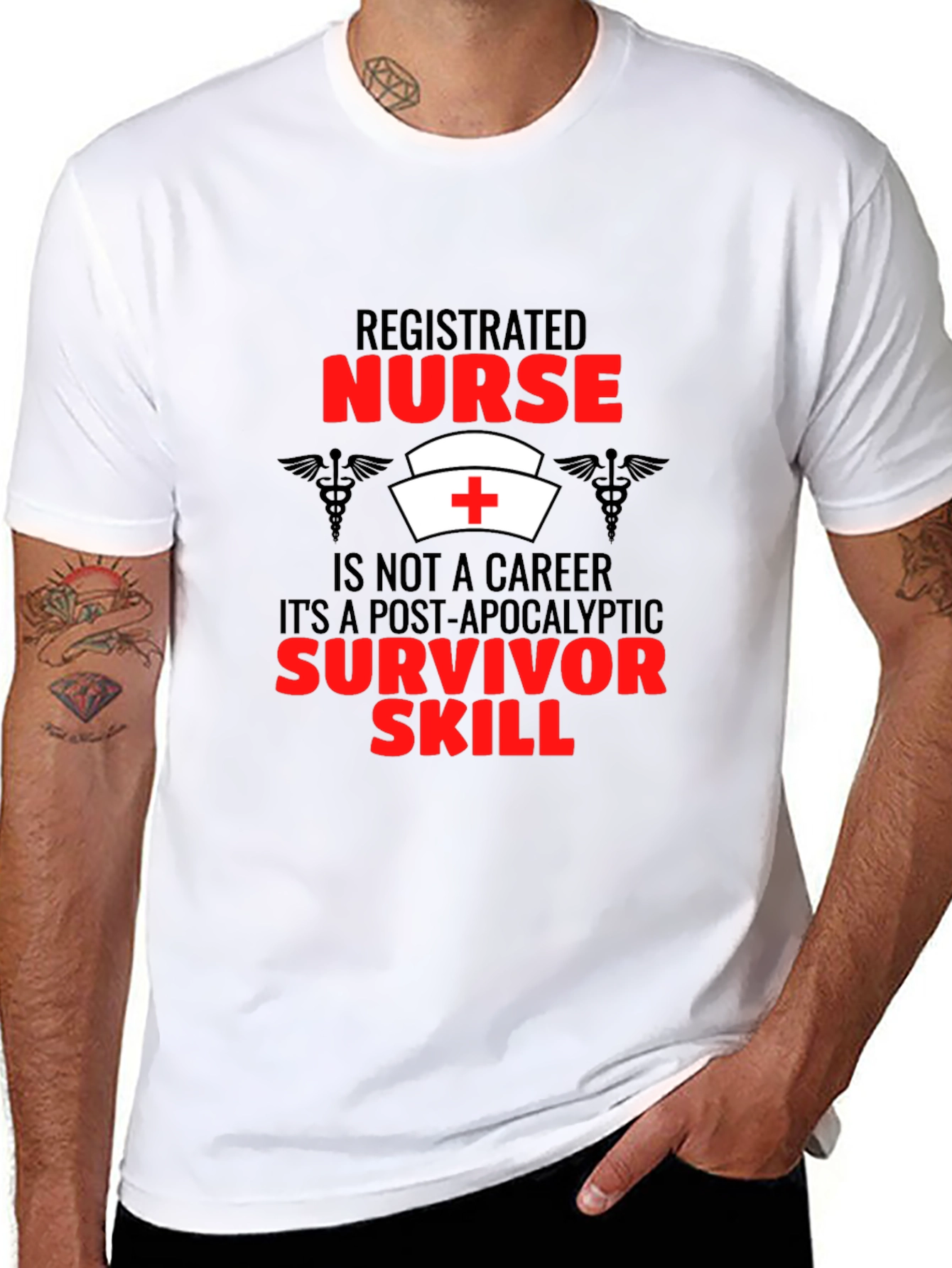 Registered Nurse Survivor Skill Graphic T-Shirt