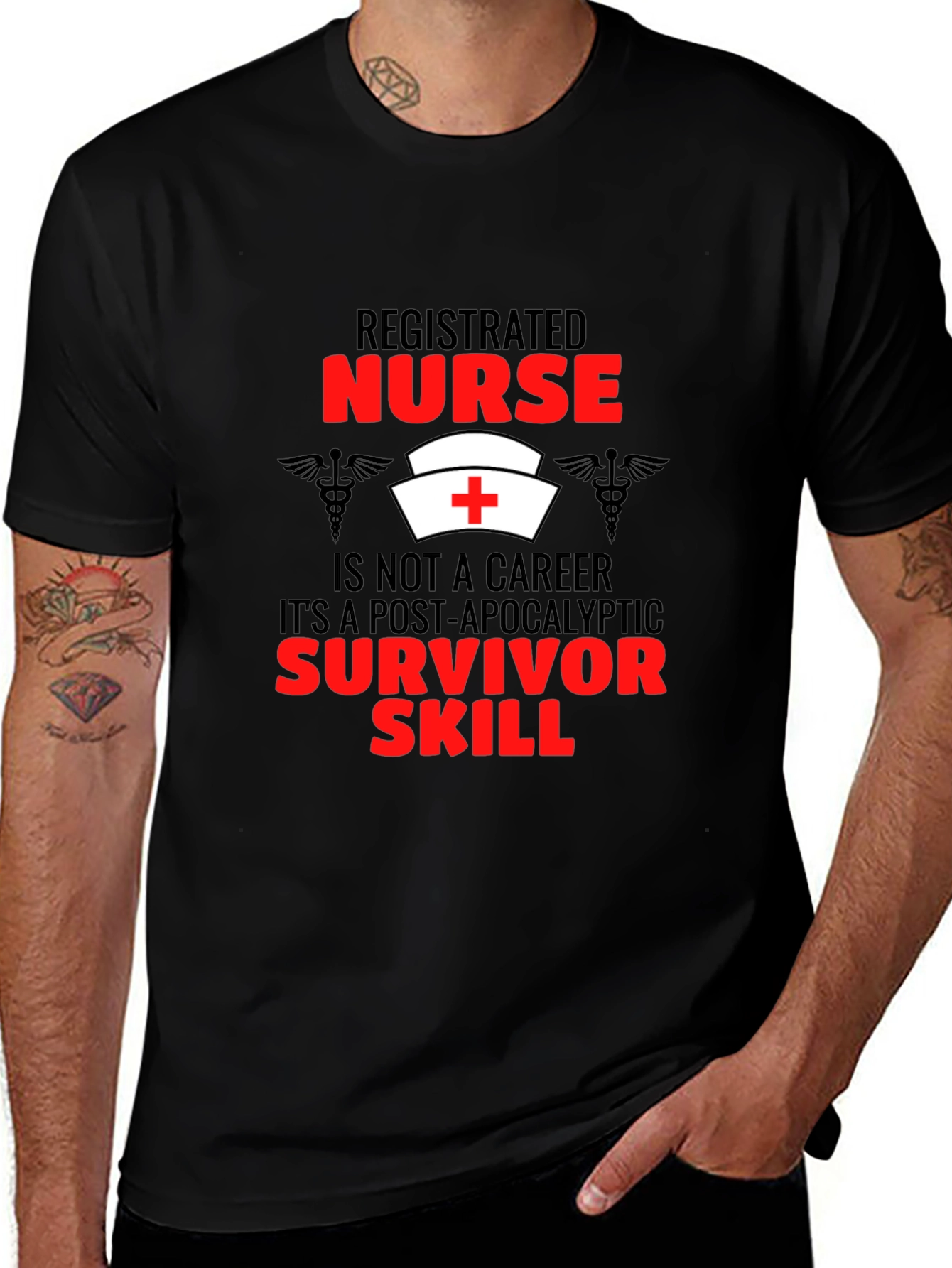 Registered Nurse Survivor Skill Graphic T-Shirt