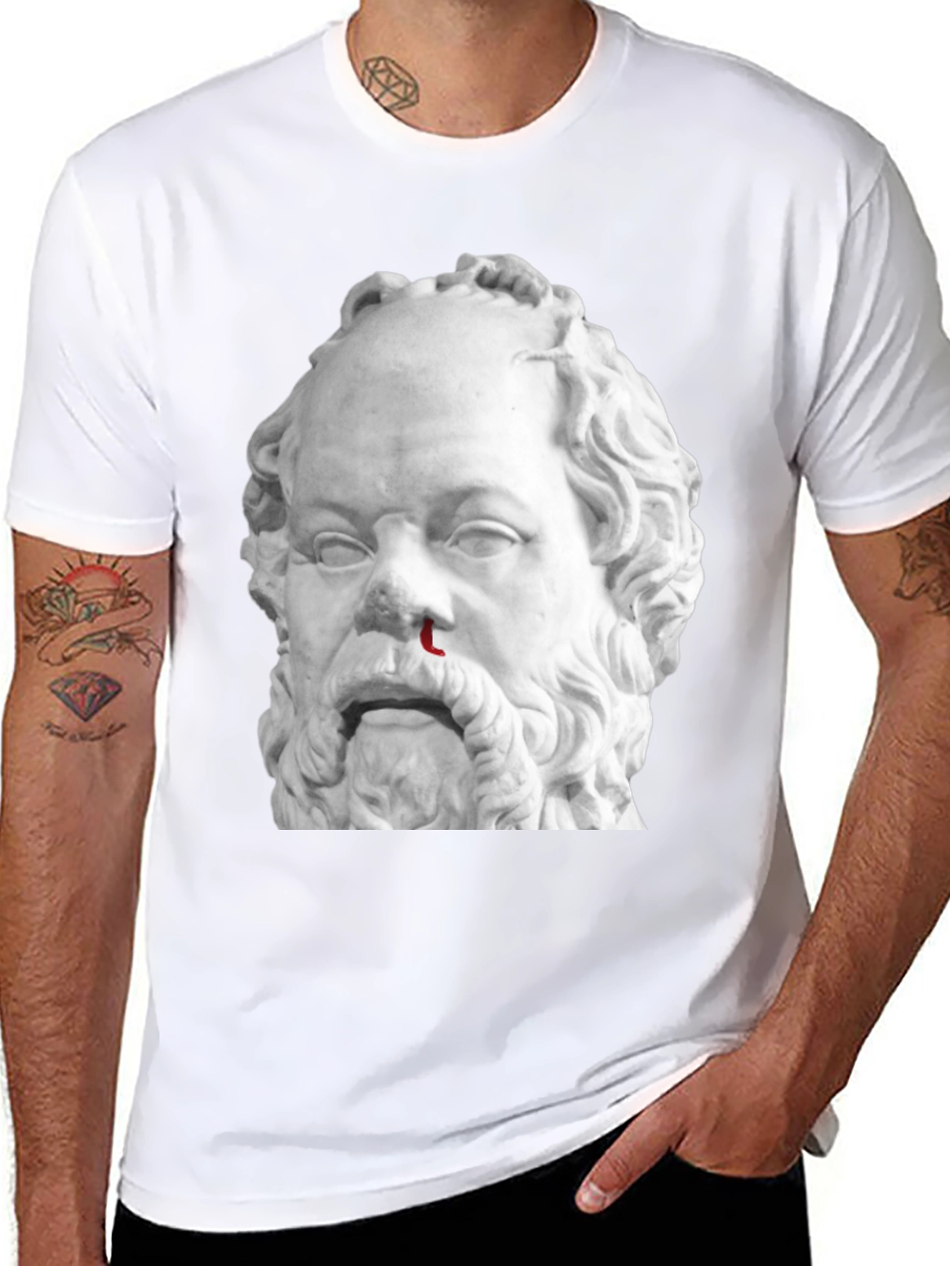Bloody Nose Socrates Graphic Tee - Black