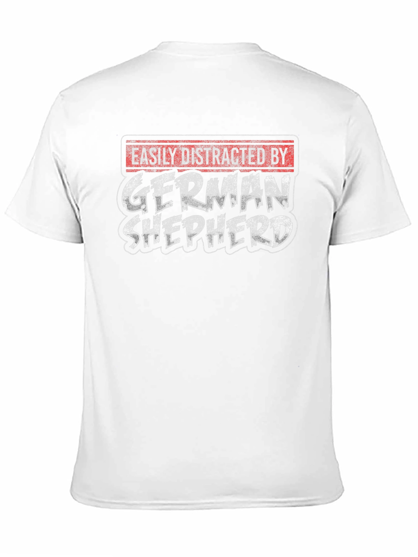 Easily Distracted by German Shepherd Black T-Shirt