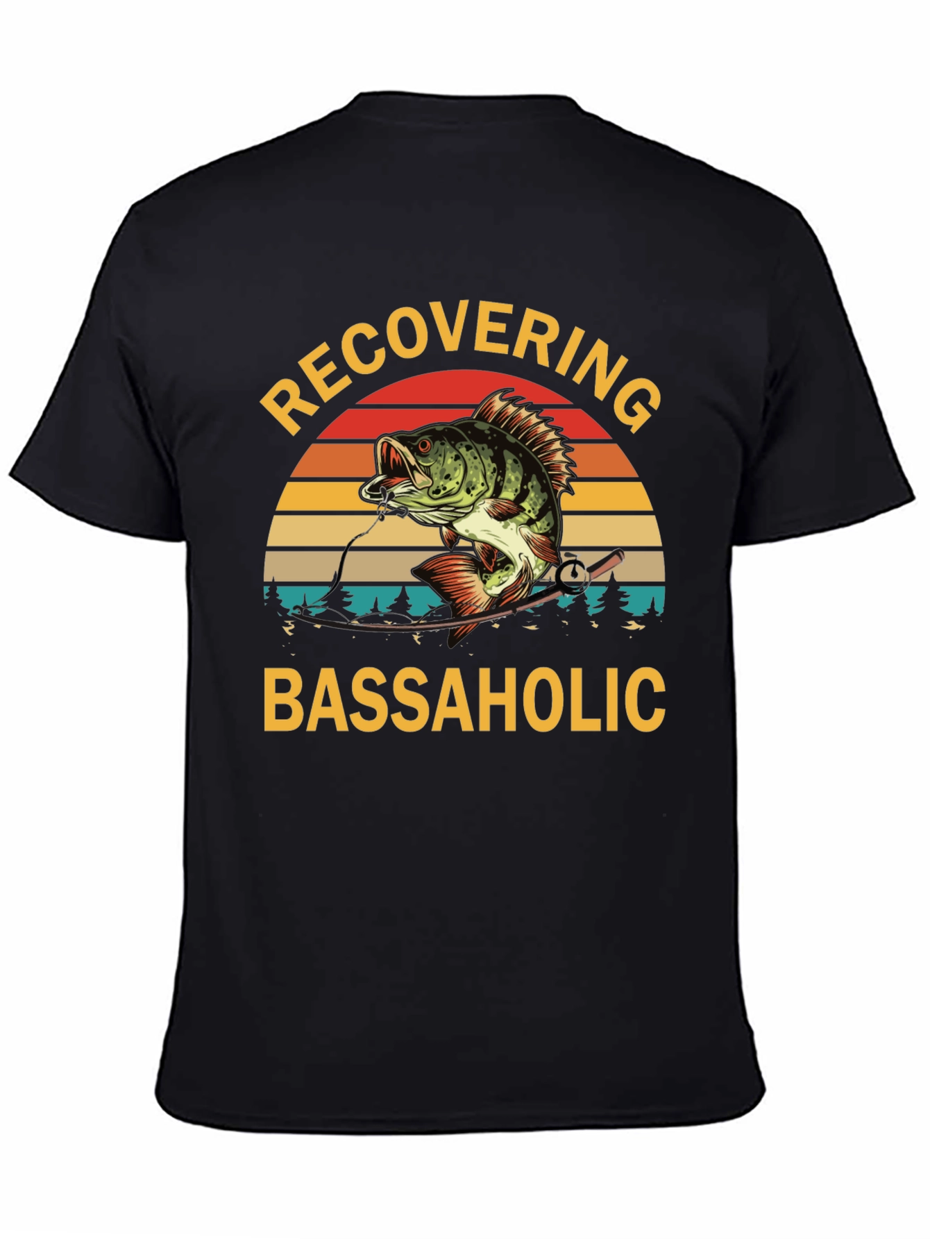 Recovering Bassaholic Fishing T-Shirt