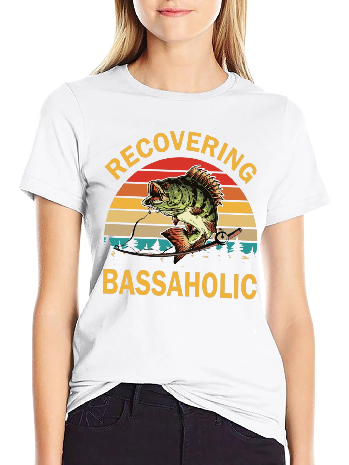 Recovering Bassaholic Fishing T-Shirt