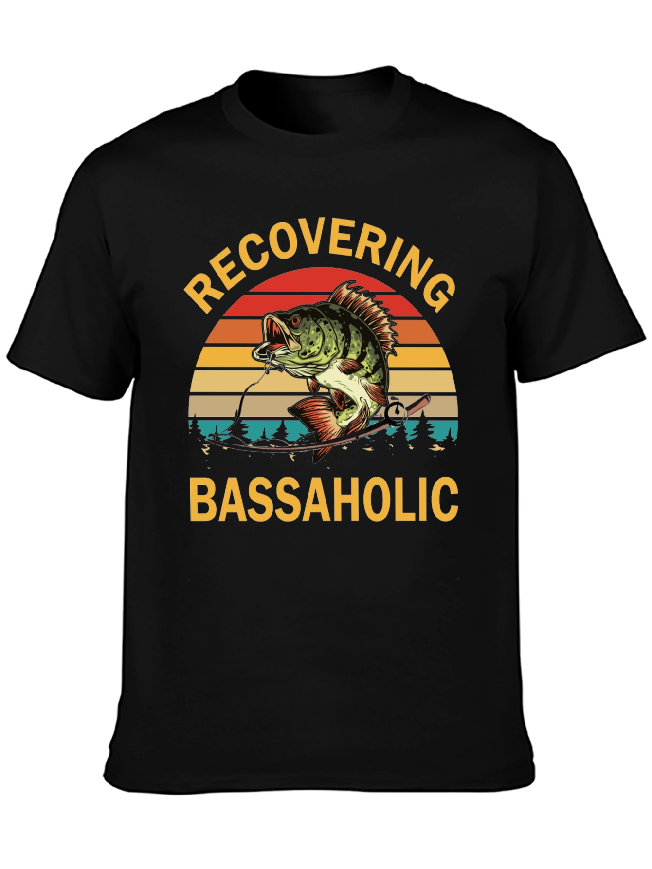 Recovering Bassaholic Fishing T-Shirt