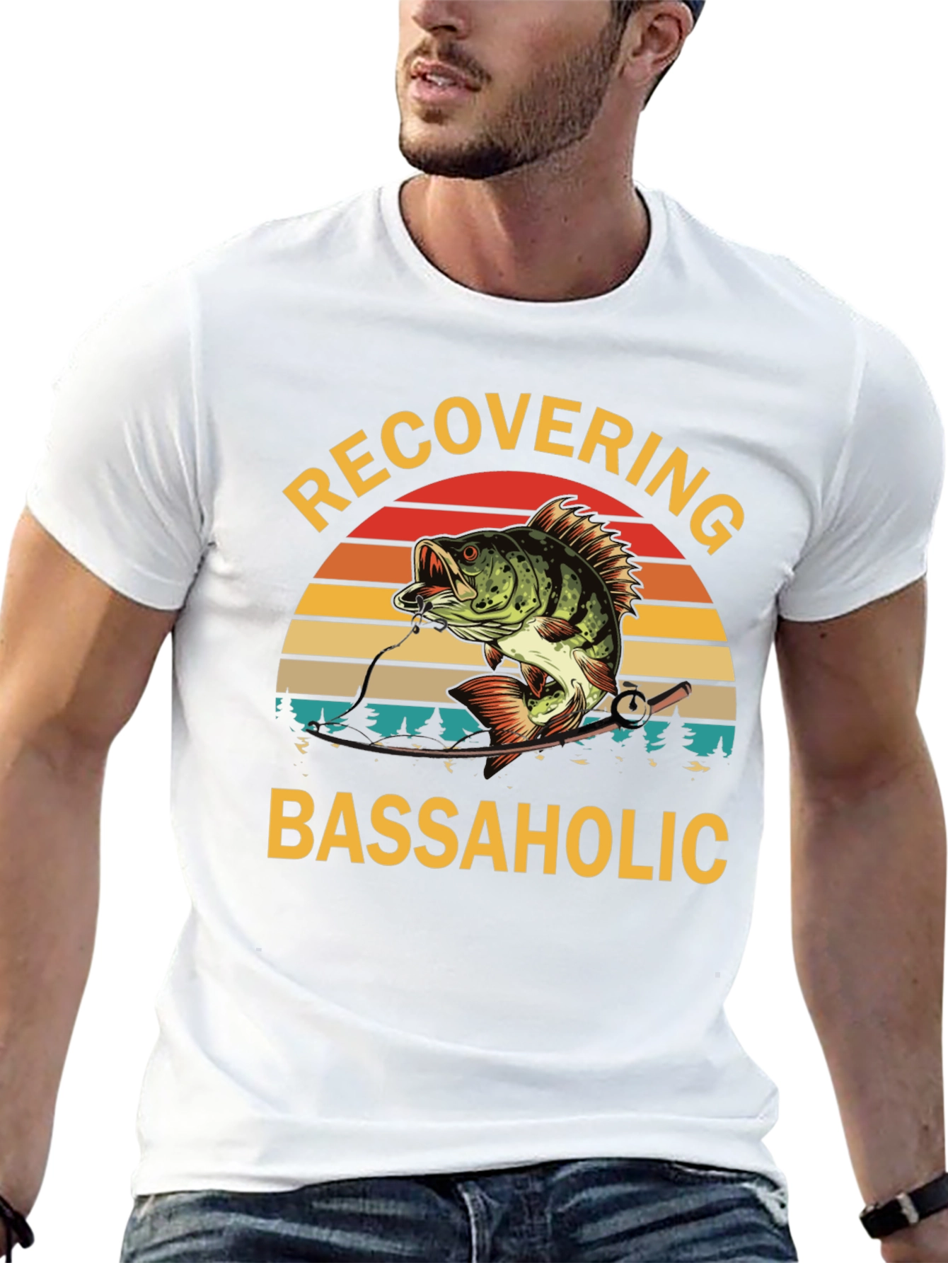 Recovering Bassaholic Fishing T-Shirt