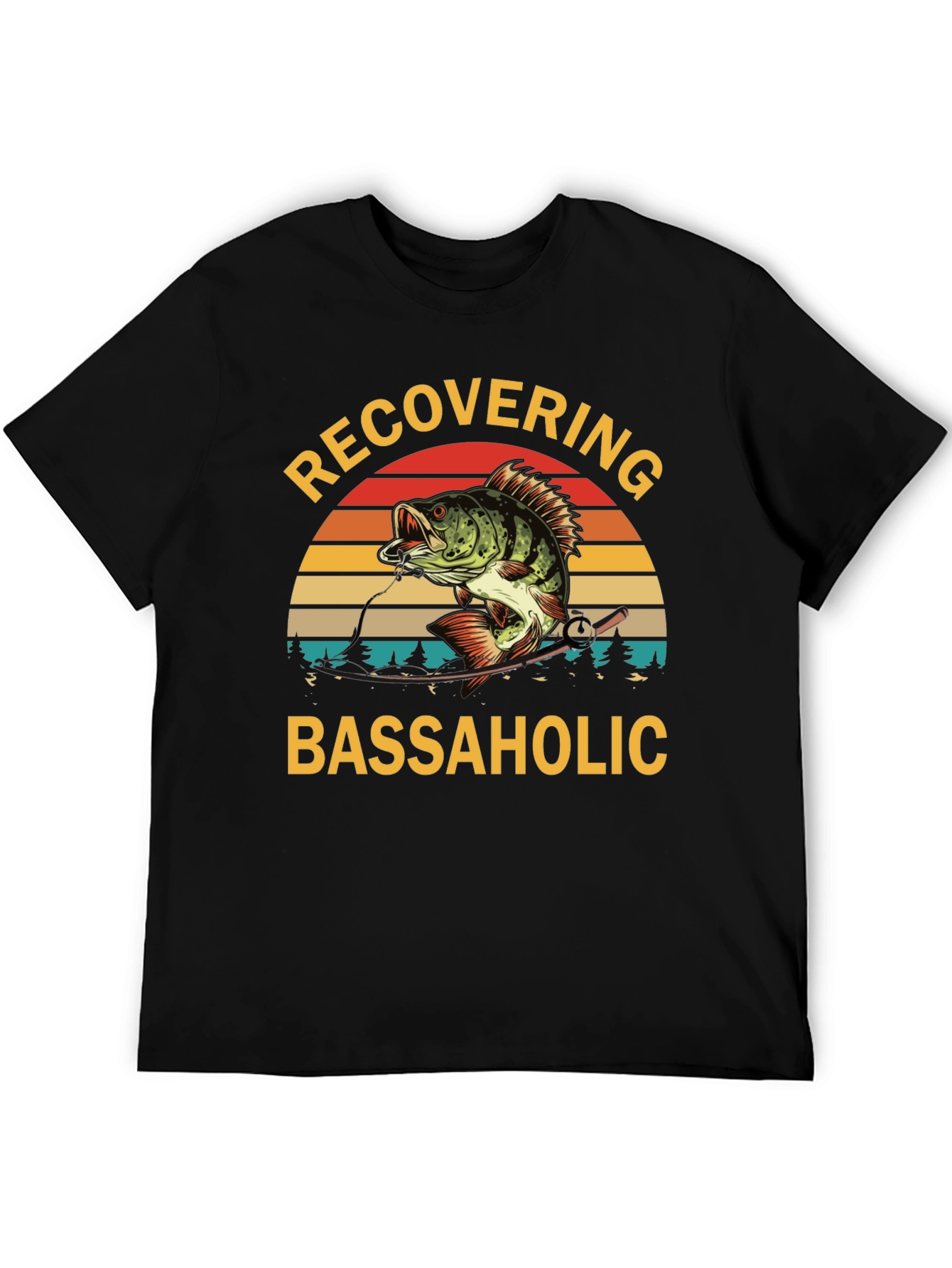 Recovering Bassaholic Fishing T-Shirt