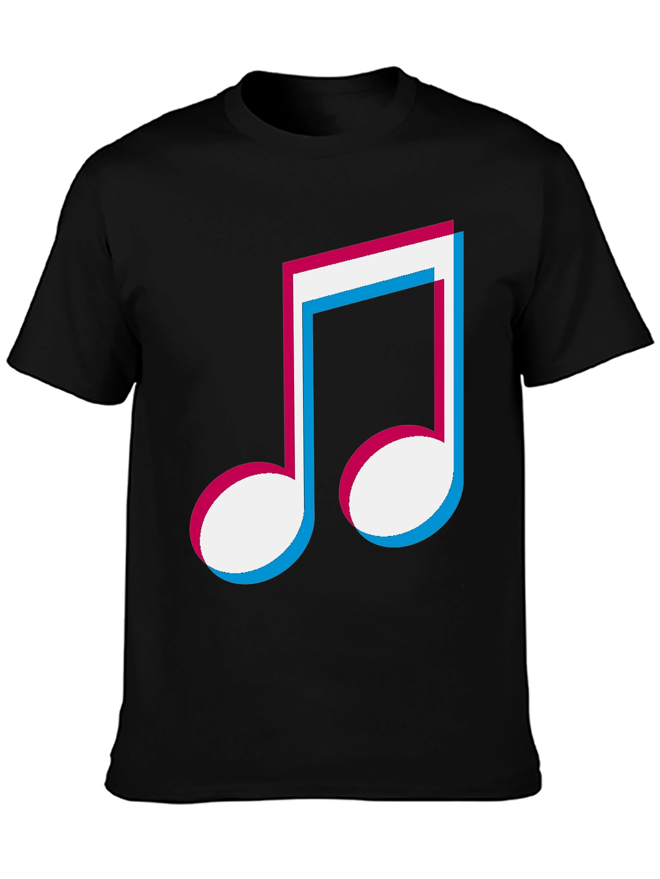 Musical Note Graphic Tee - Black T-Shirt