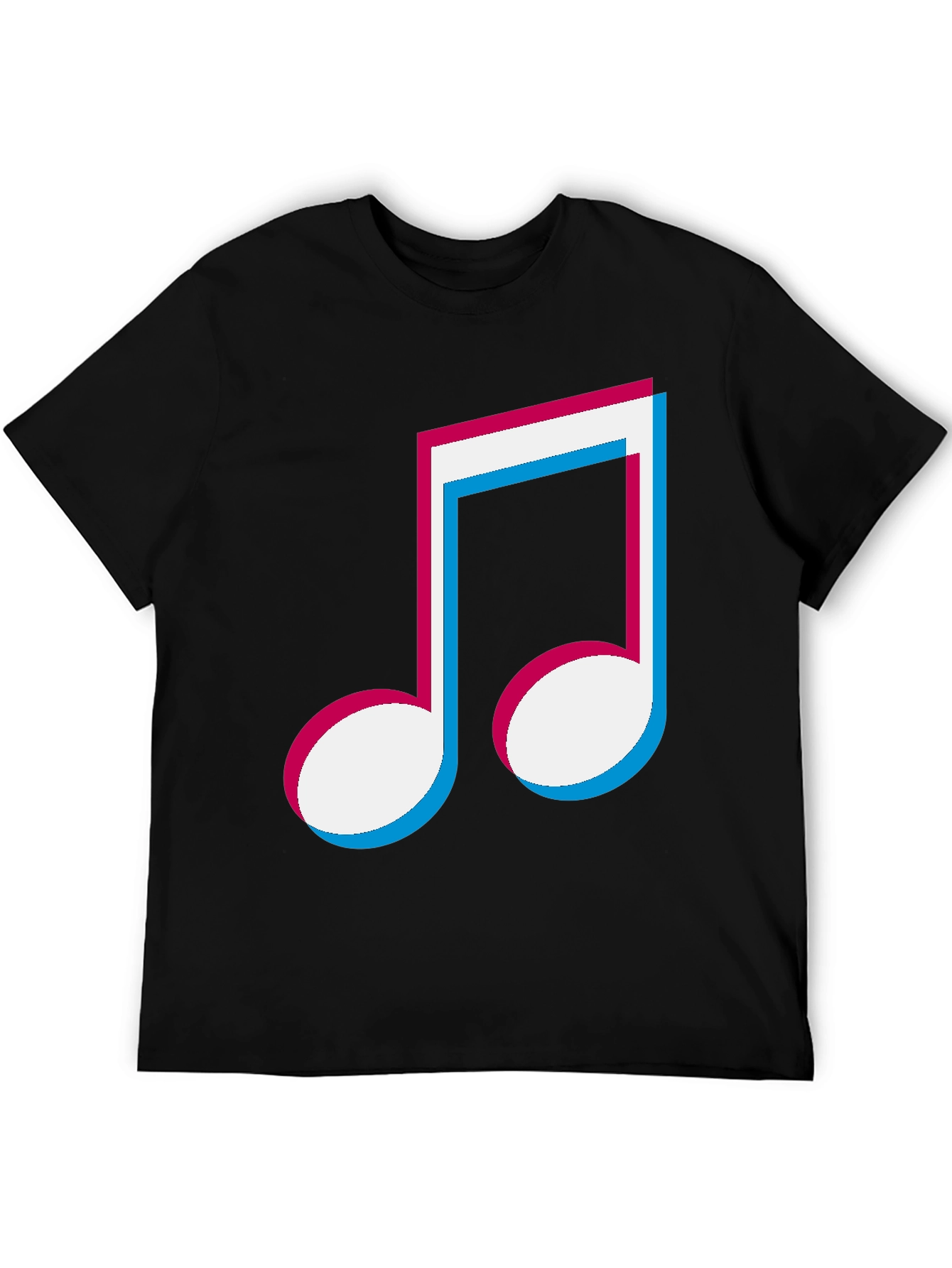 Musical Note Graphic Tee - Black T-Shirt