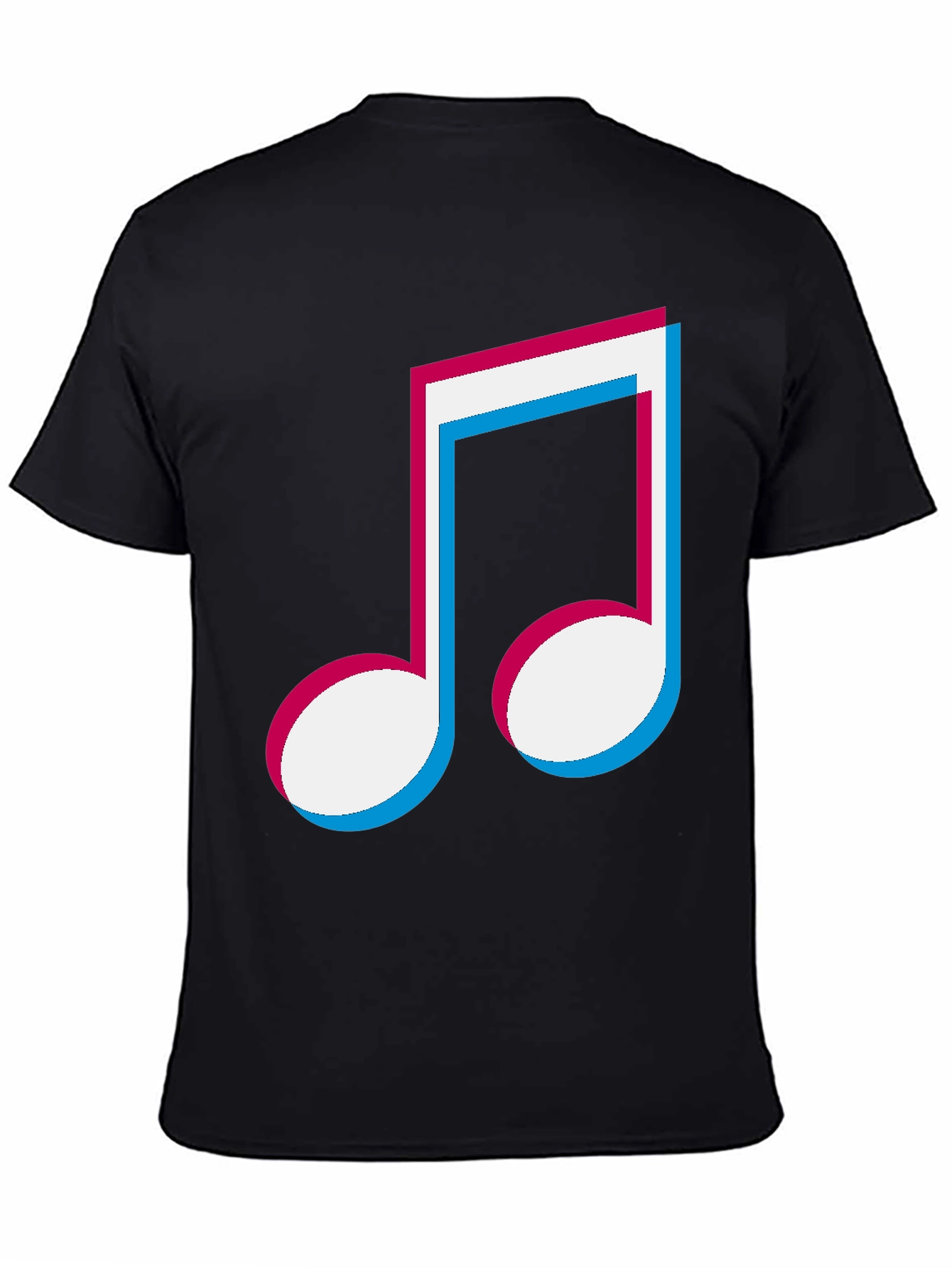 Musical Note Graphic Tee - Black T-Shirt