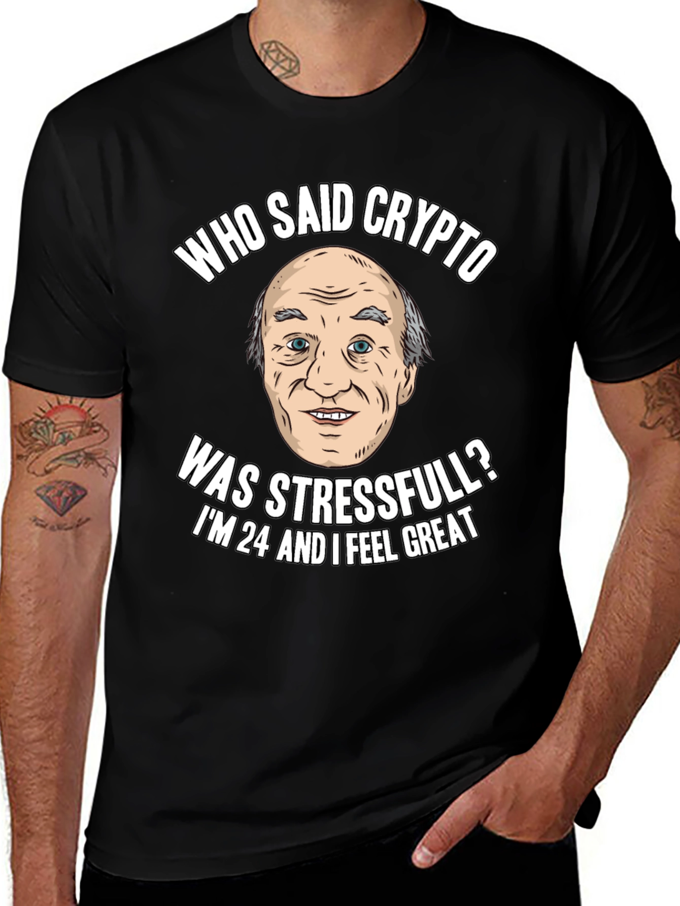 Crypto Humor T-Shirt: Stress-Free Investor