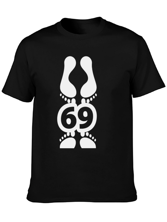 Funny Graphic Tee - 69 Footprint Design