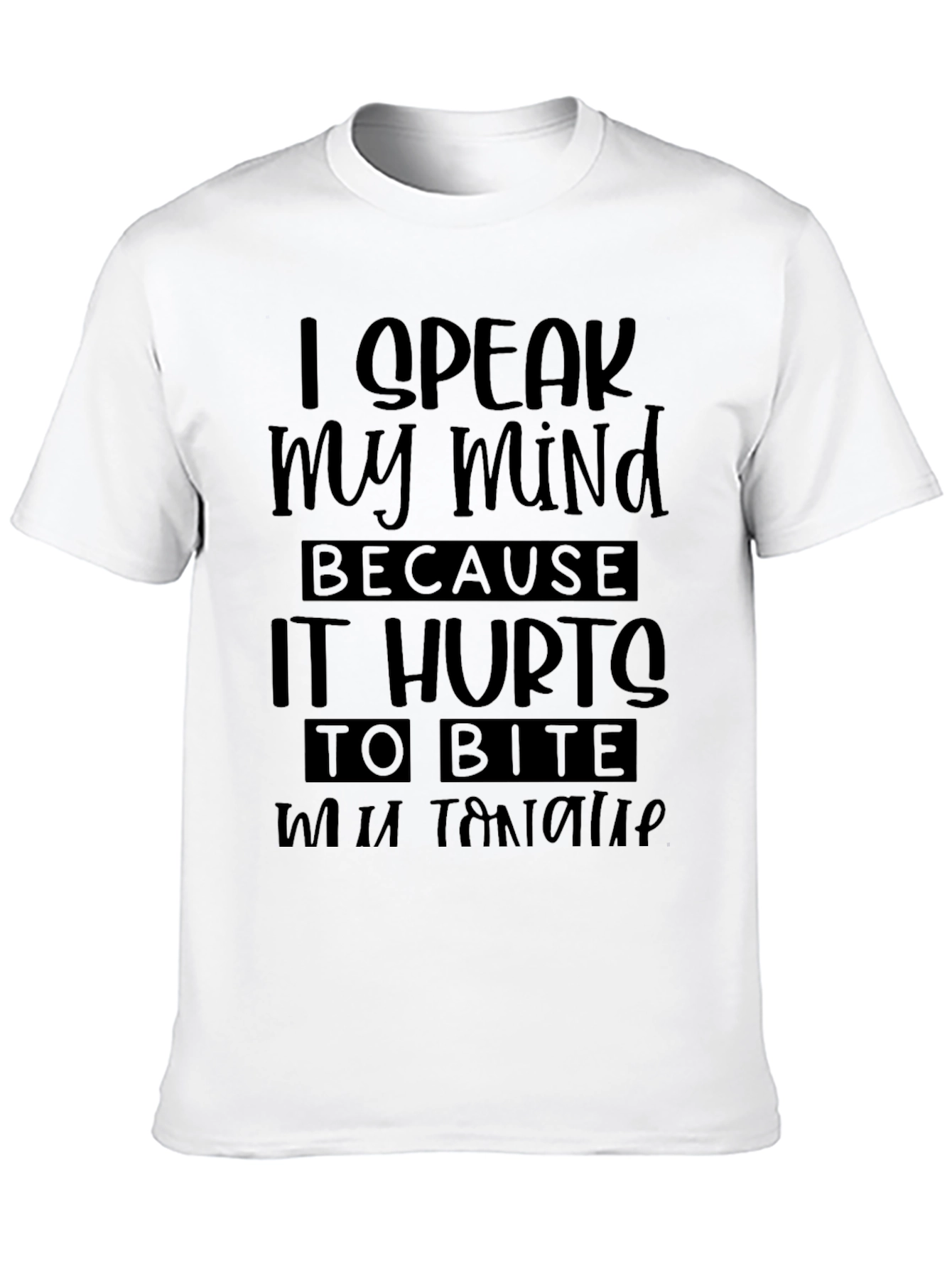 I Speak My Mind Black Graphic T-Shirt