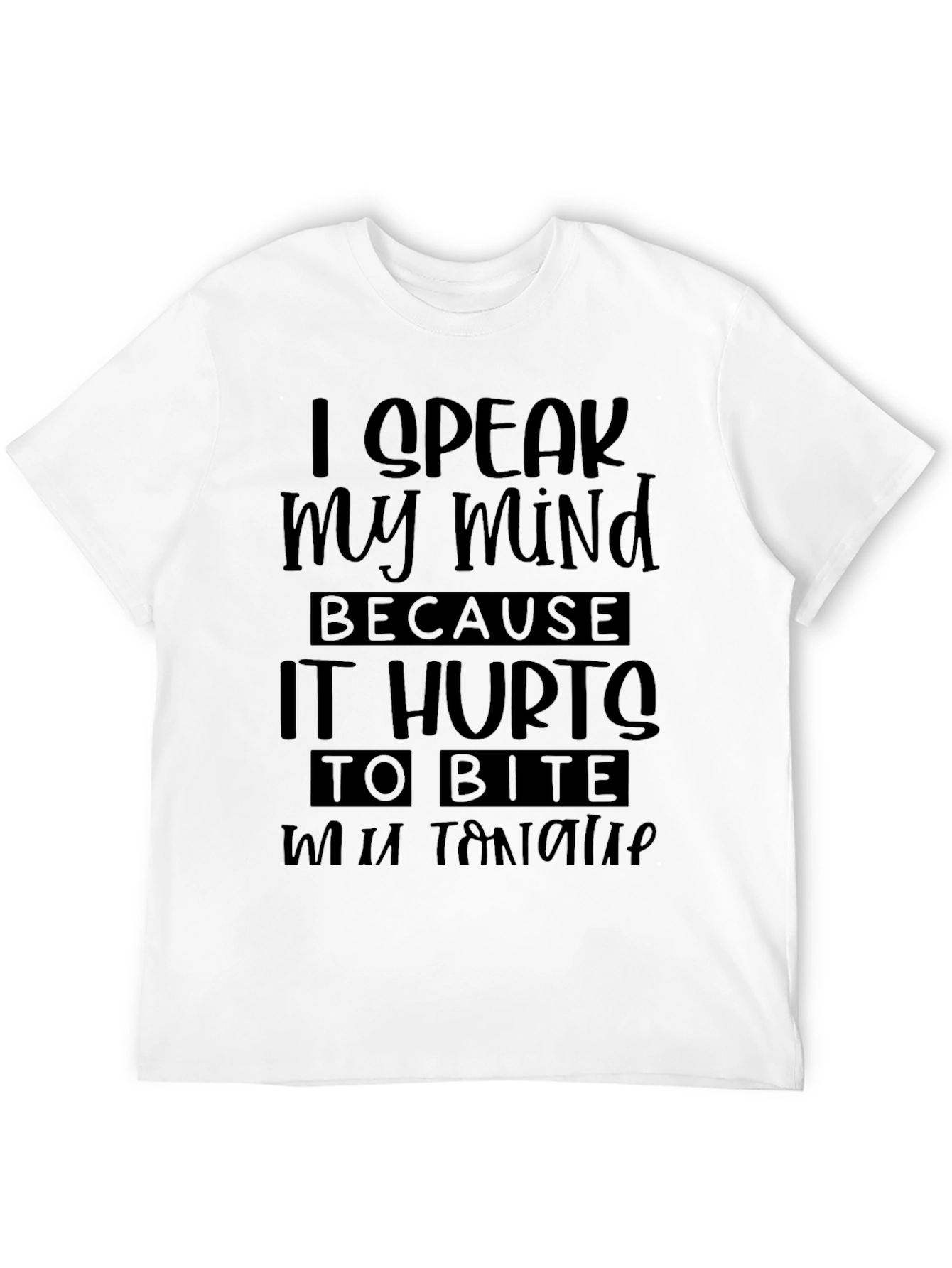 I Speak My Mind Black Graphic T-Shirt