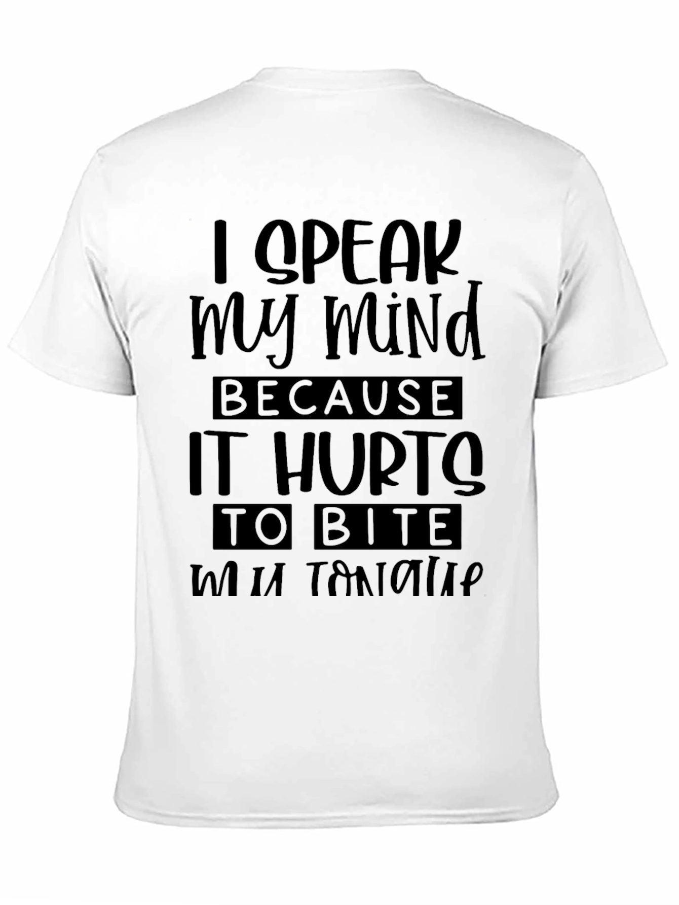 I Speak My Mind Black Graphic T-Shirt