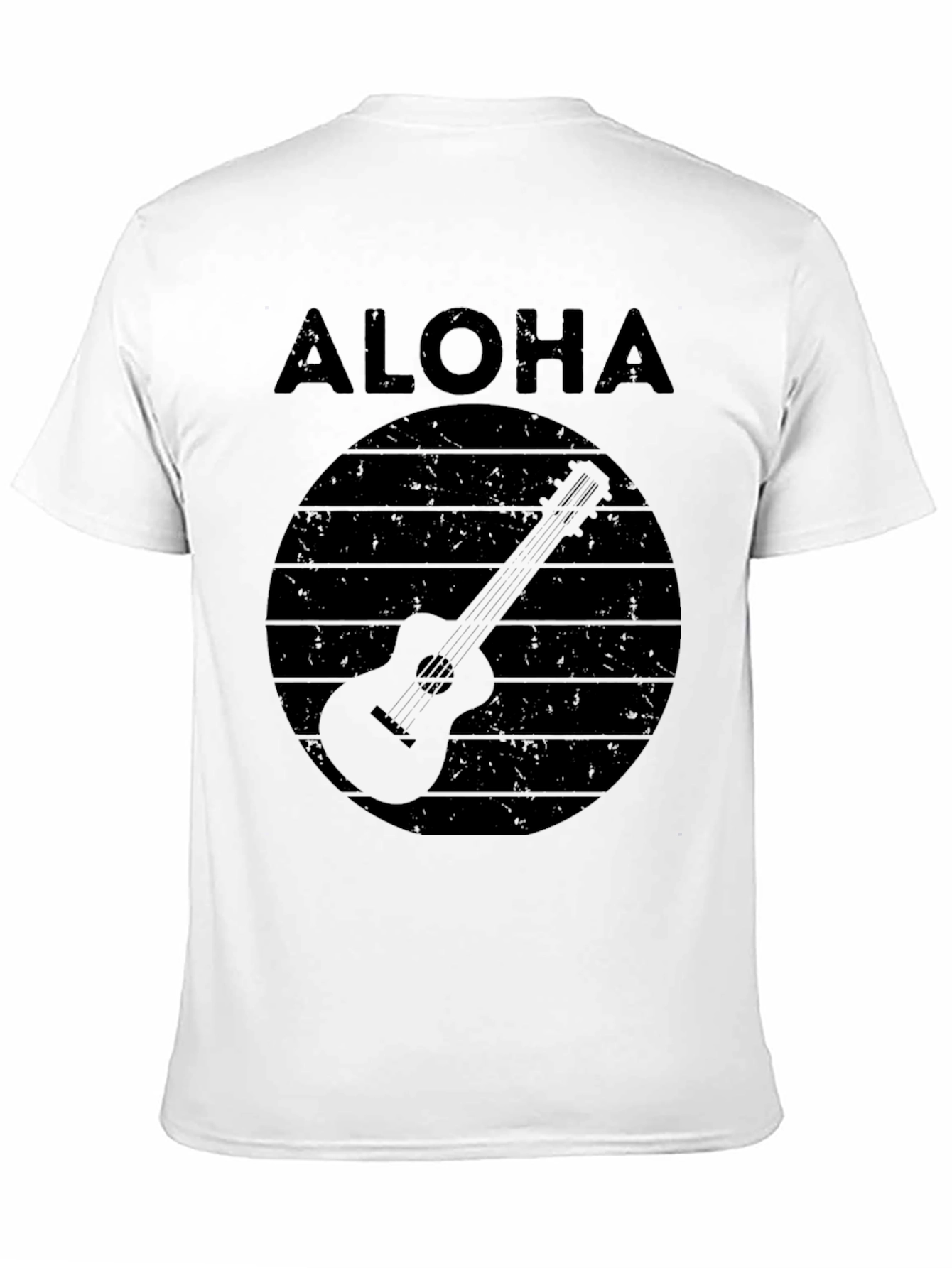 Aloha Ukulele Graphic T-Shirt - Black