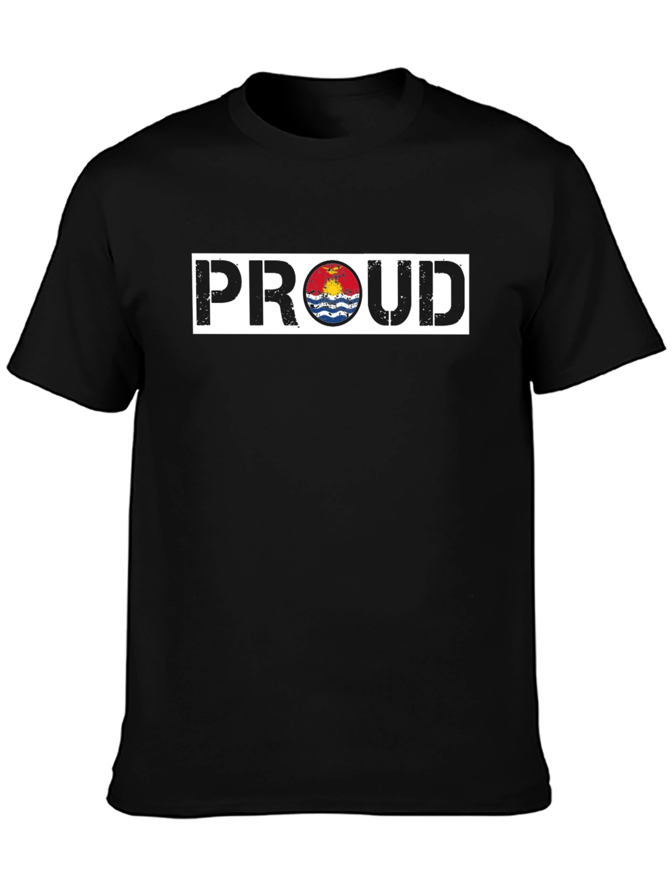Proud Kiribati Flag Black T-Shirt